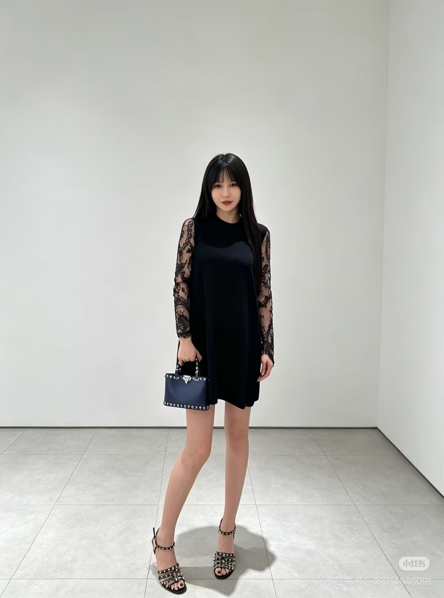 Valen 26fw lace knit dress