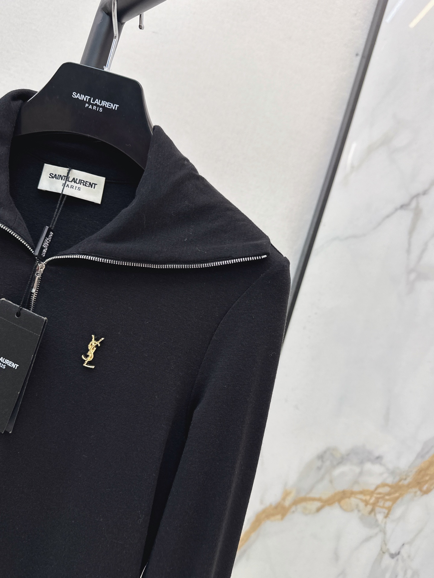 Sain 26fw zip-up knit basic tee