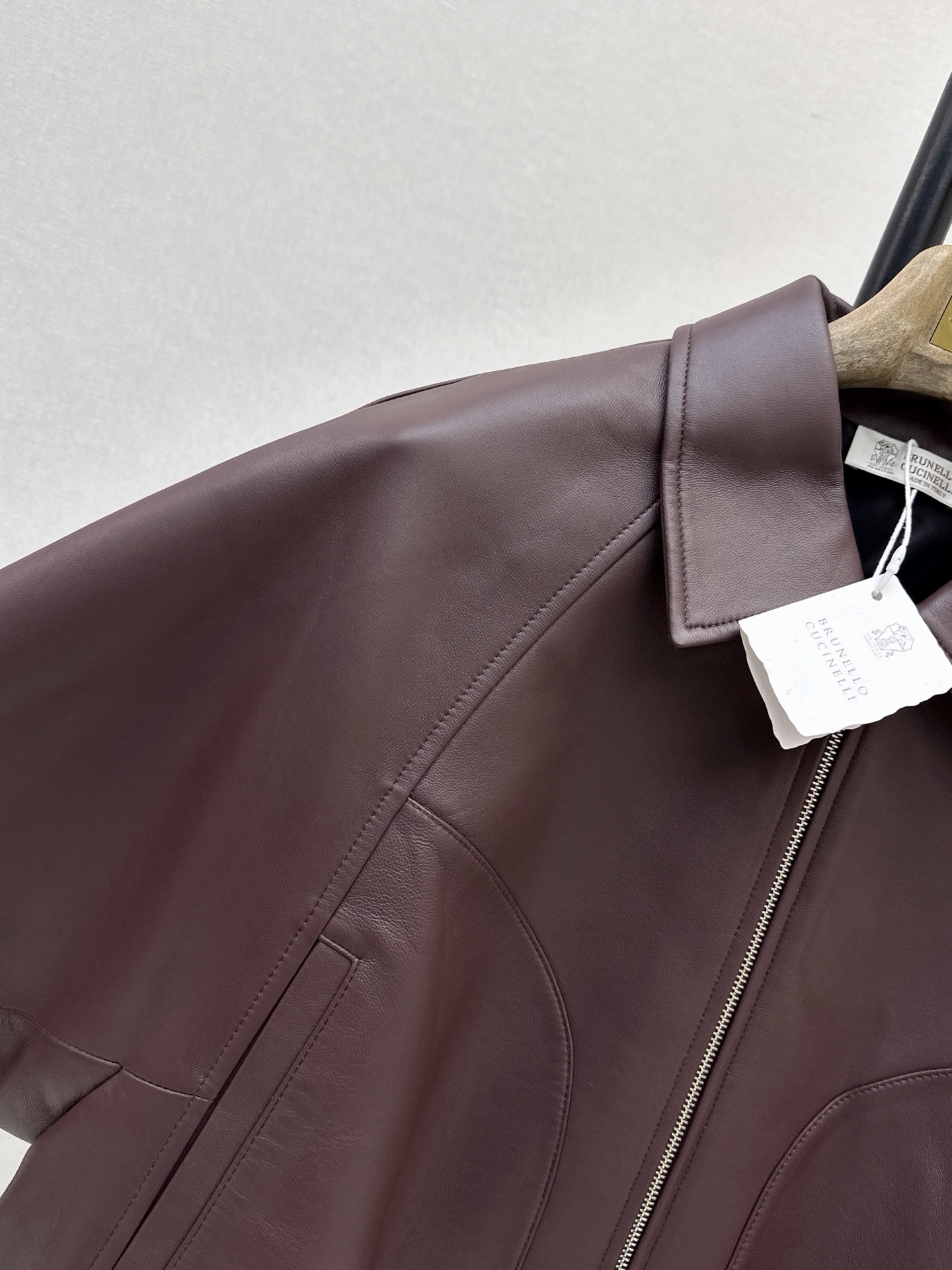 Brun 26fw leather jacket