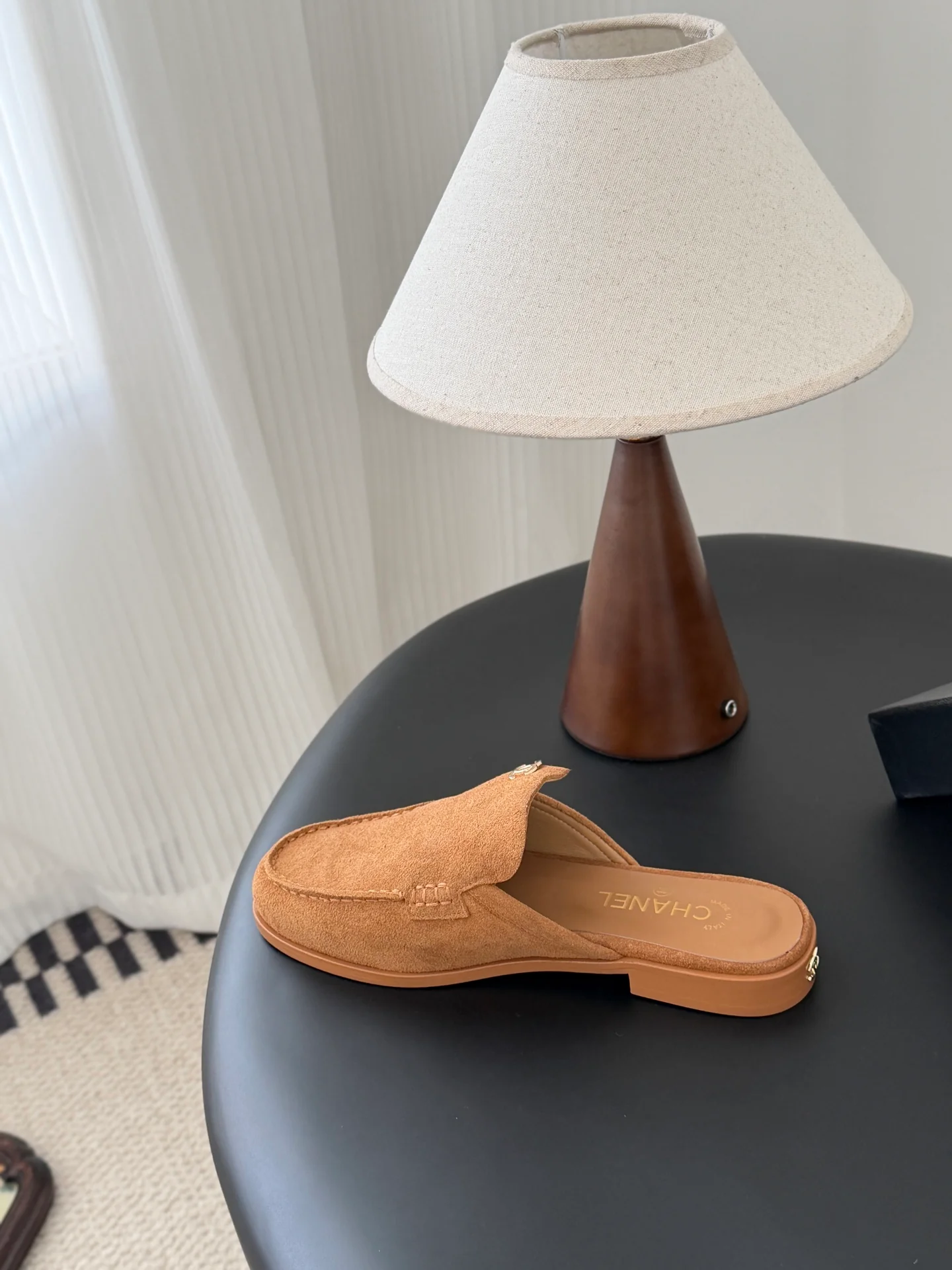 Chan 26ss slip-on loafer mules