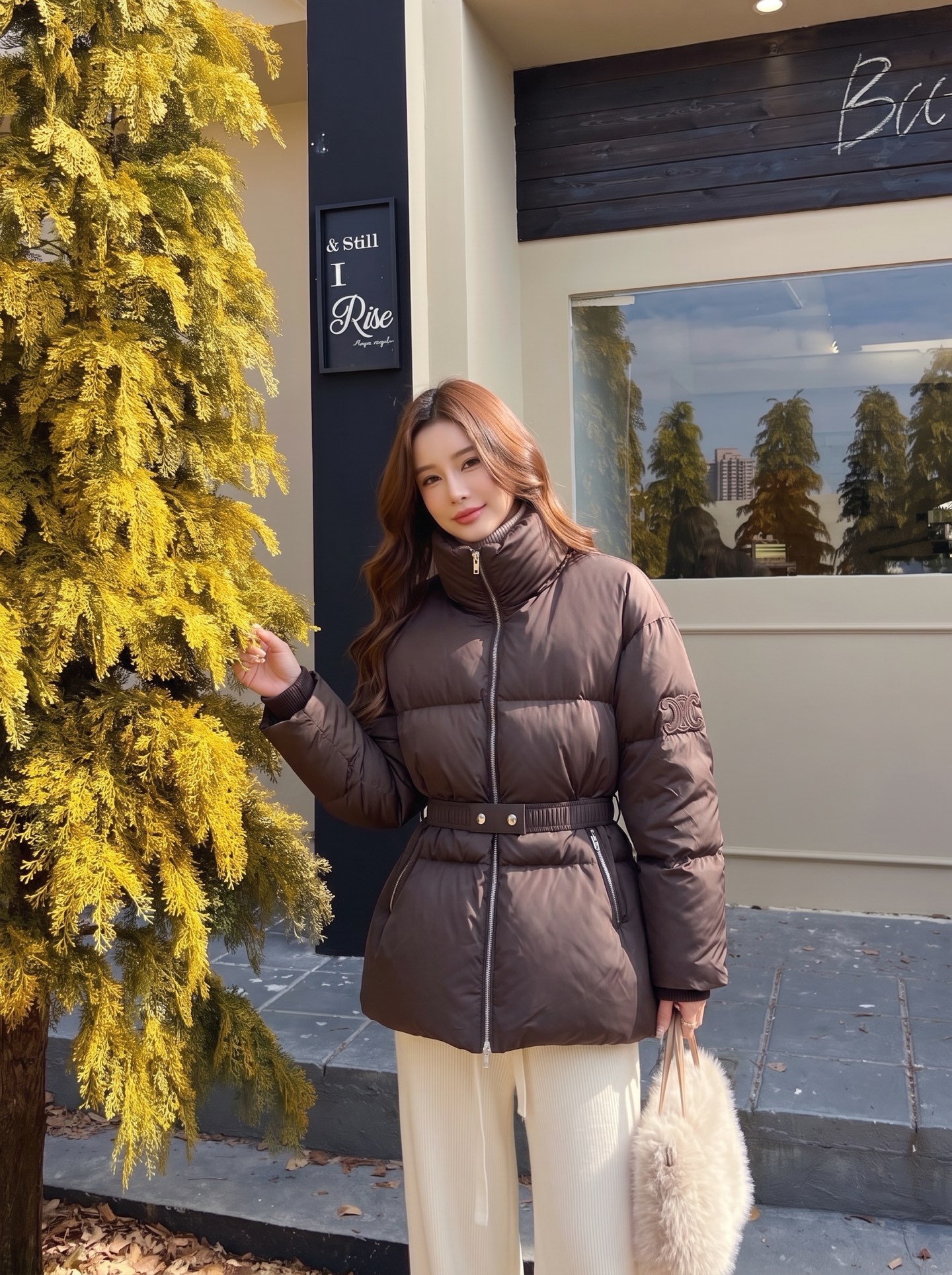 Celi 26fw belted down jacket