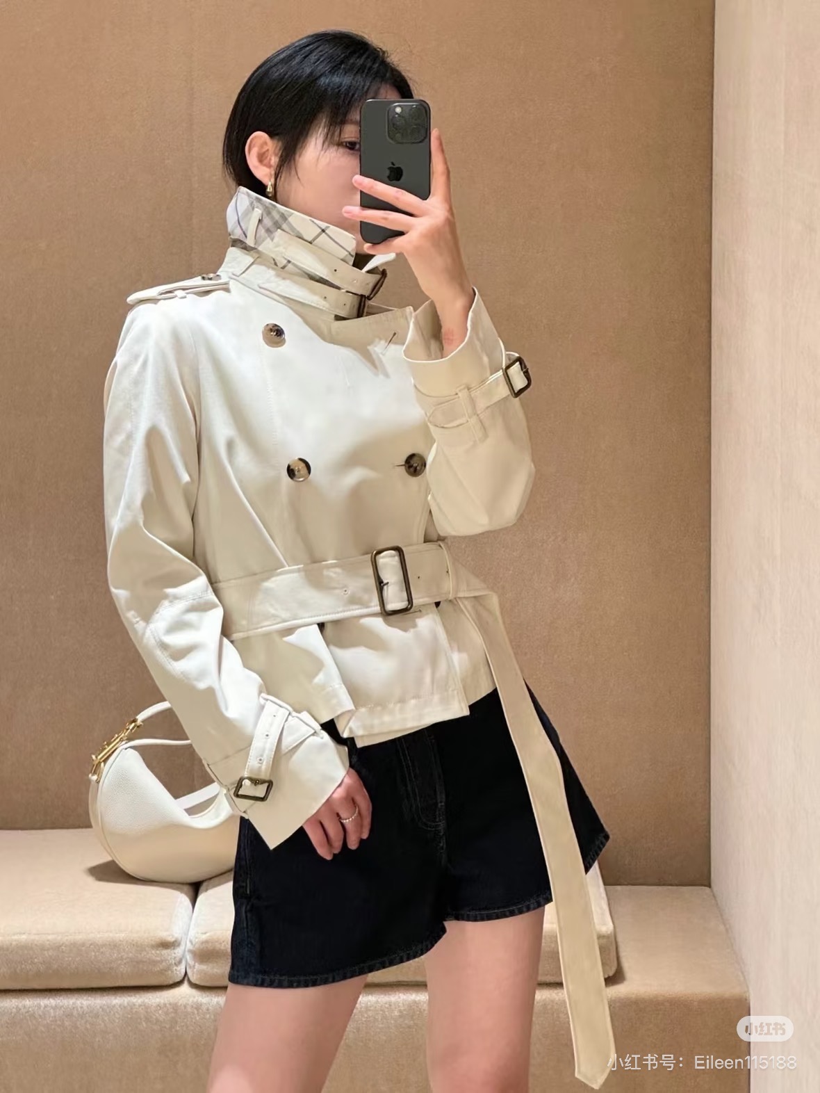 Bur 26fw cropped trench coats