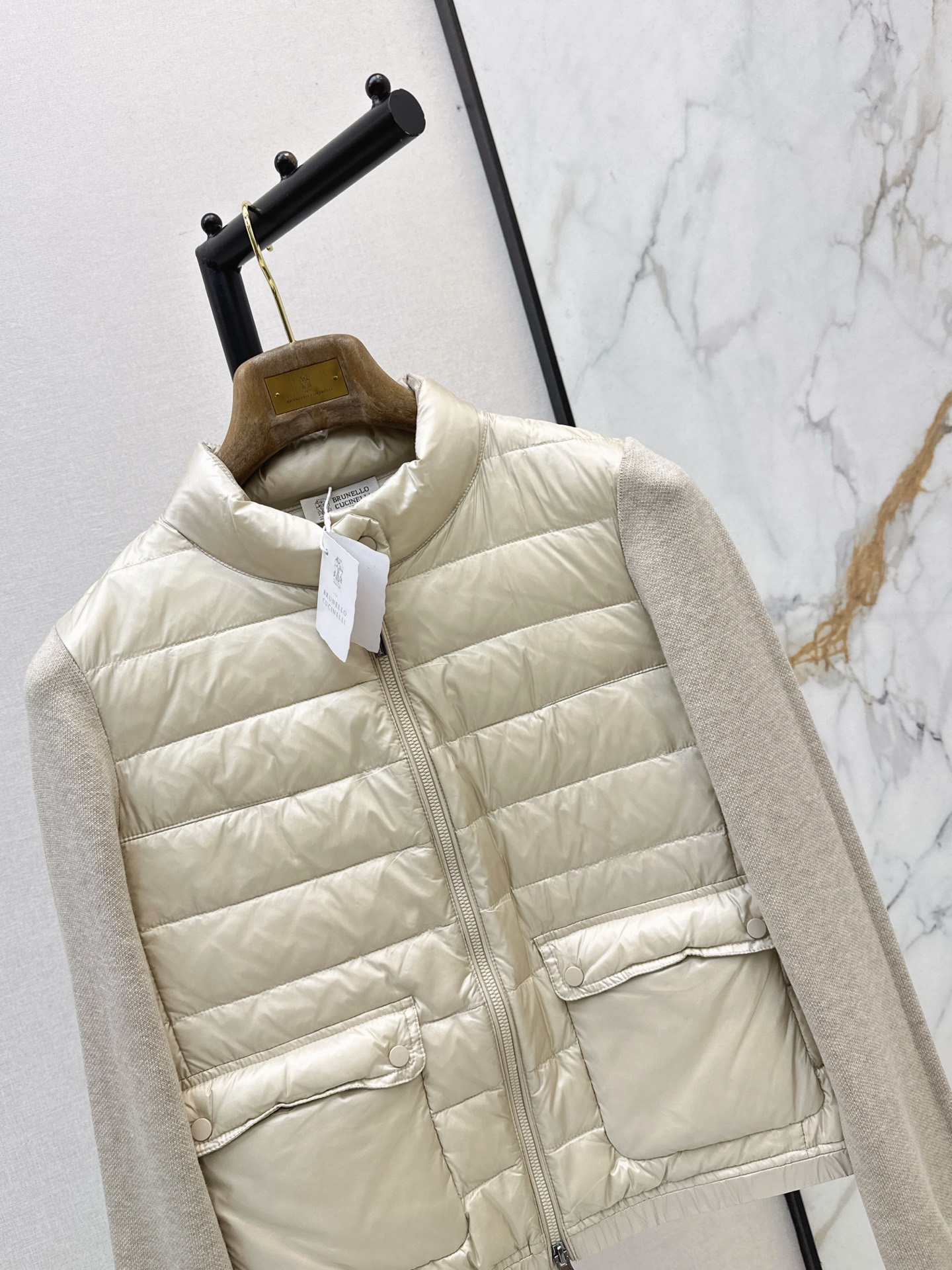 Bun 26fw knit contract down jacket