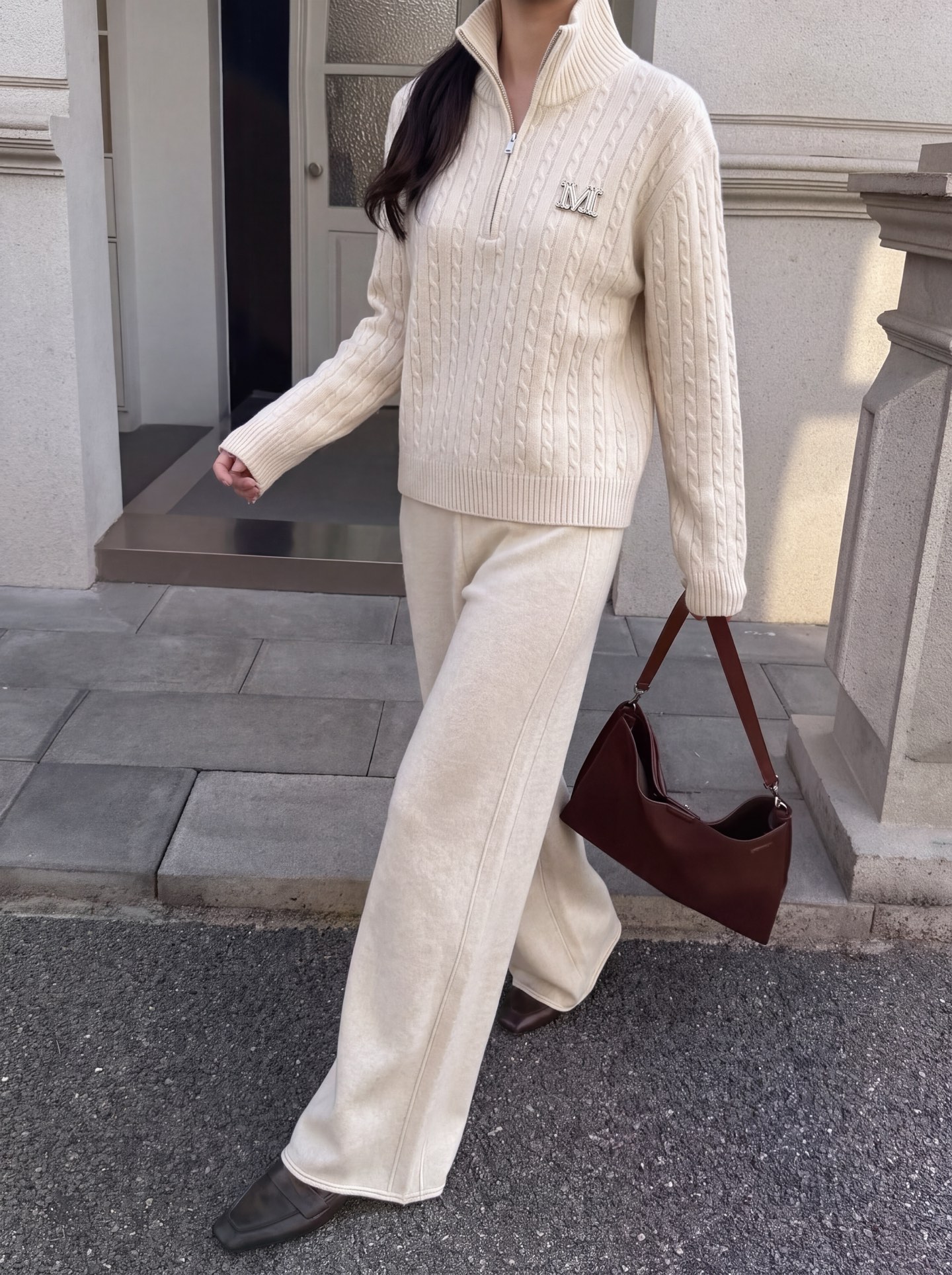 Max 26fw wool sweater pants sets