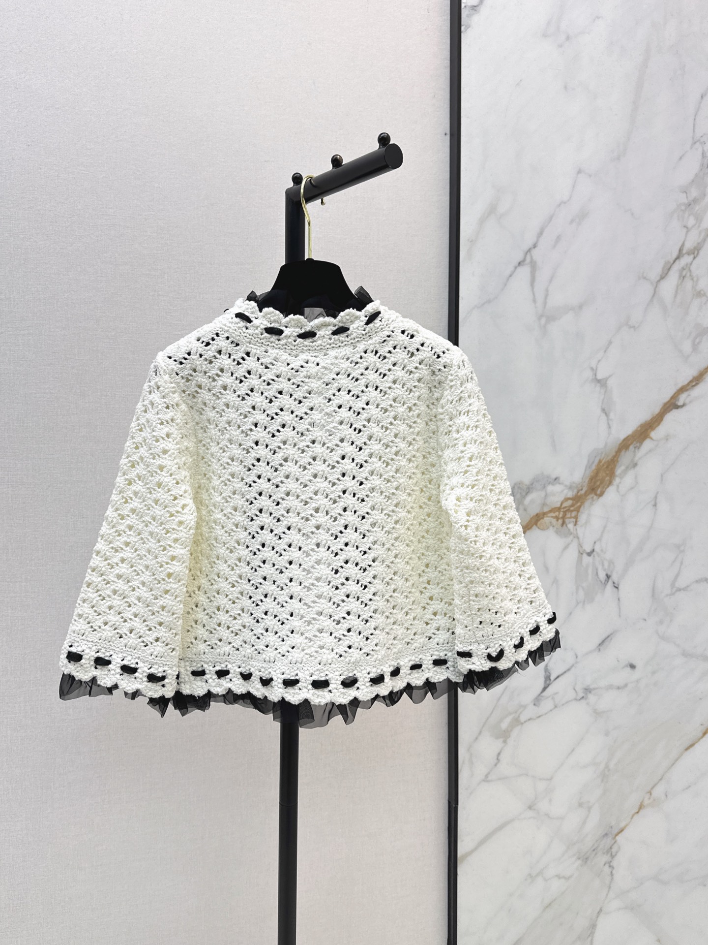Chan 26fw hollow knit cardigan