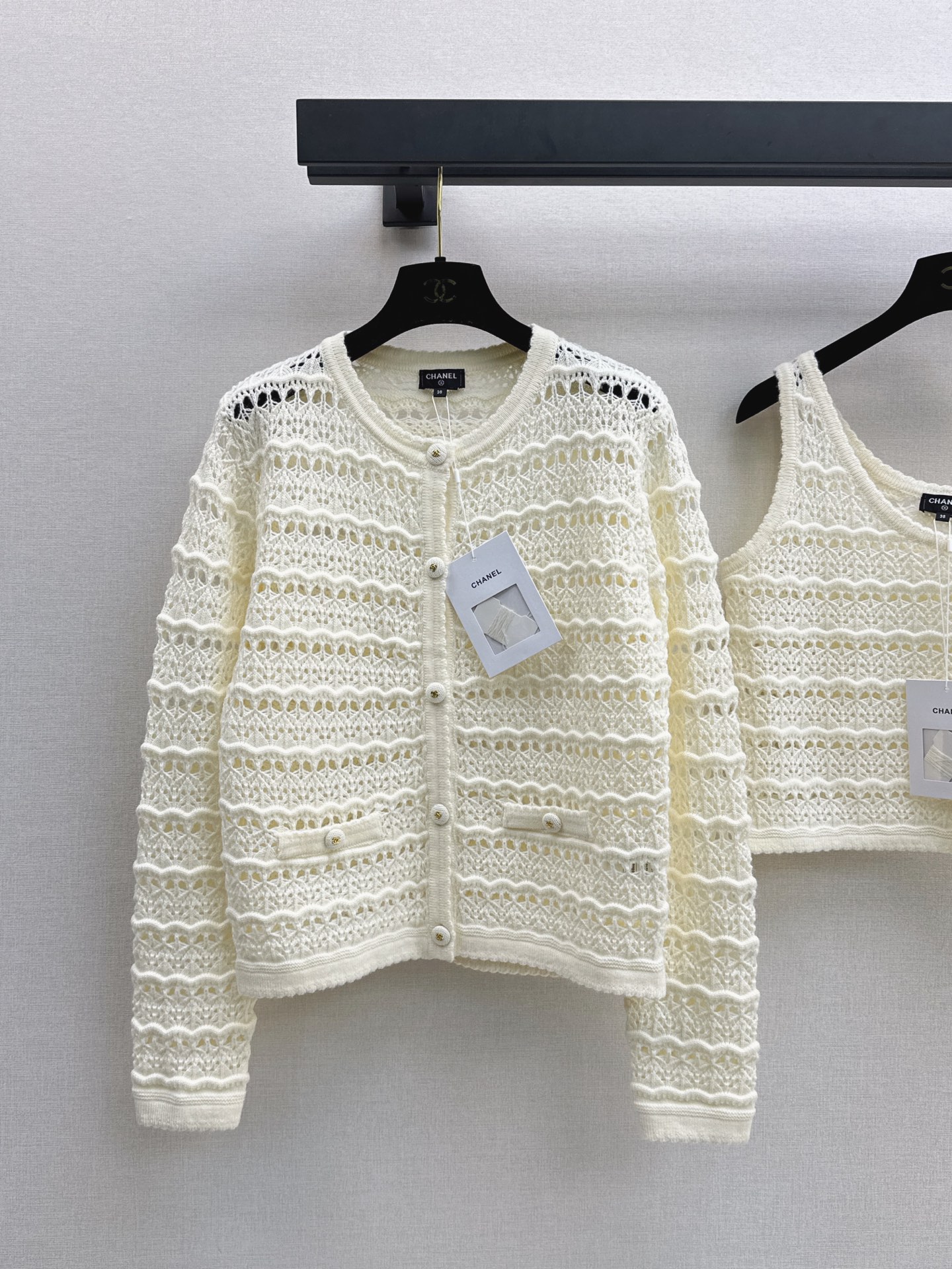Chan 26fw knit vest cardigan sets