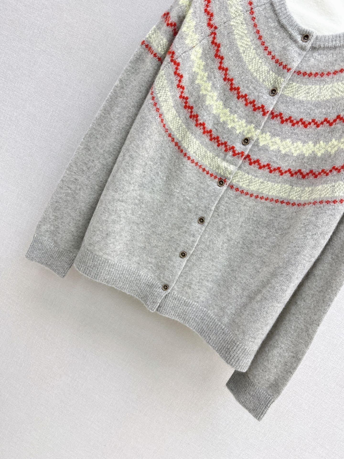 Max 26fw fair isle knit cardigan
