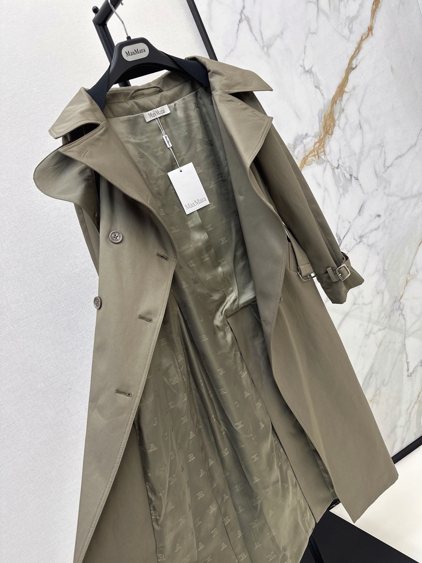 Max 26fw Belted Long Trench Coat