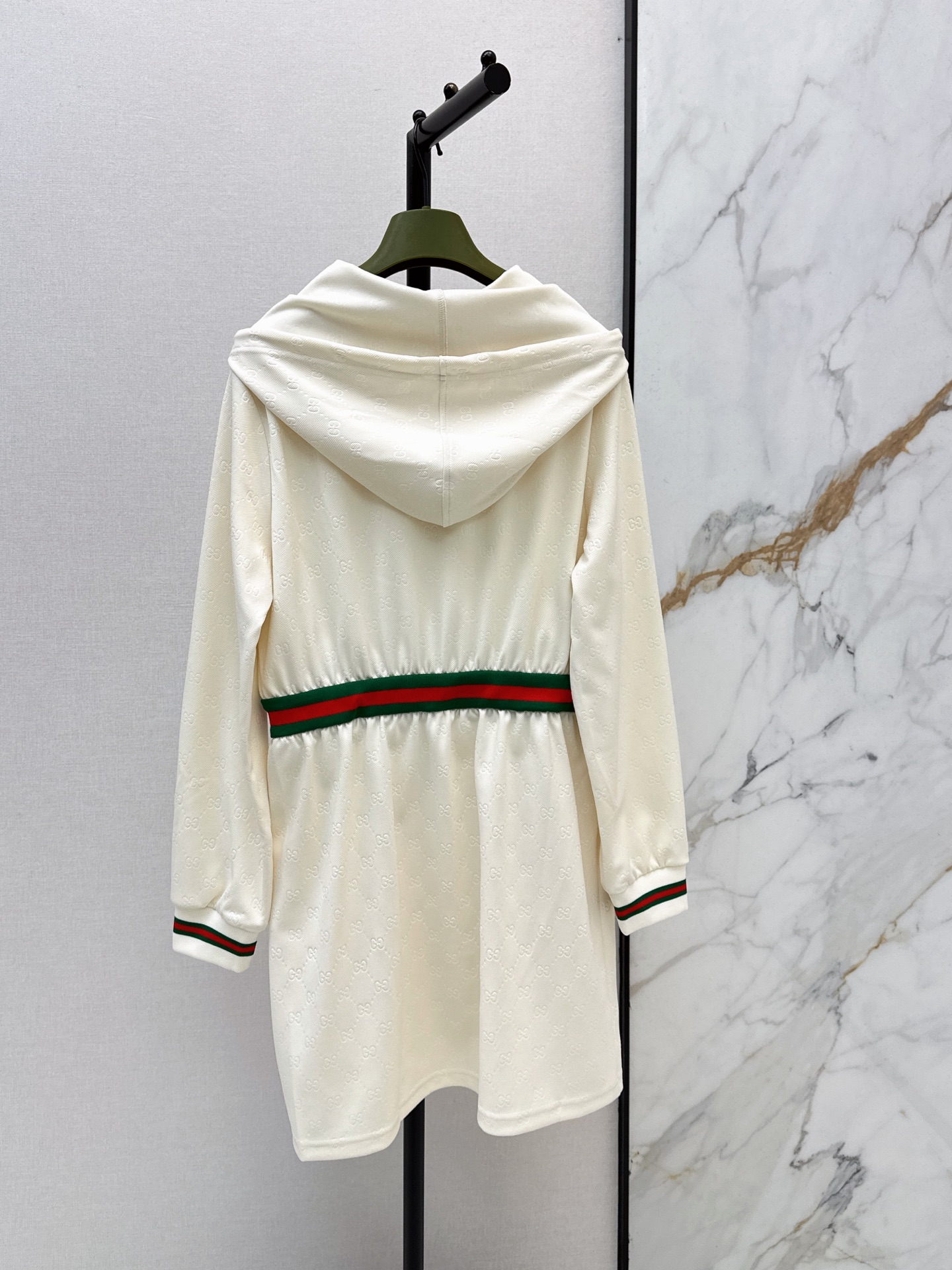 Guc 26fw jacquard hooded dress
