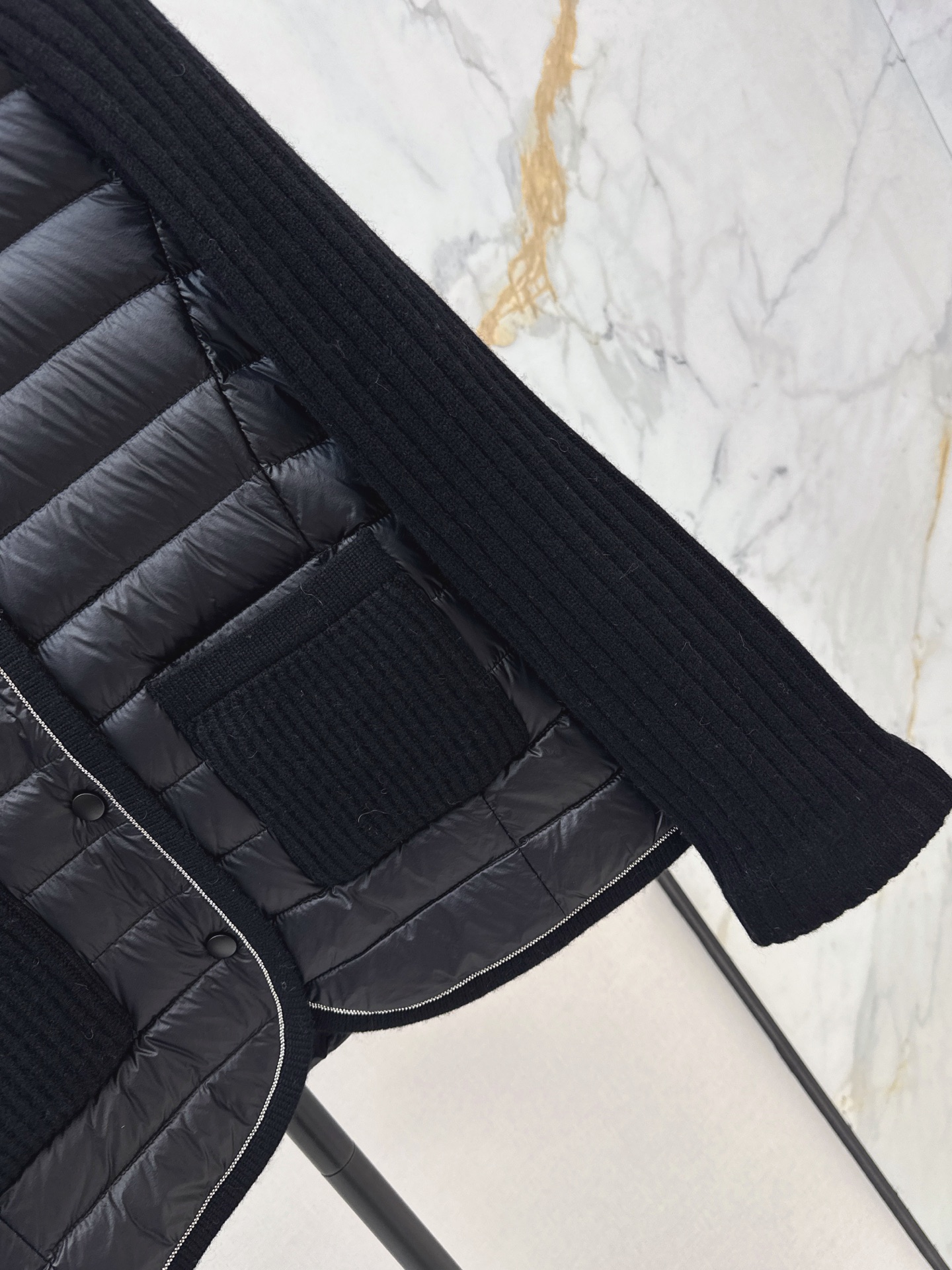 Brun 26fw wool knit contract down jacket
