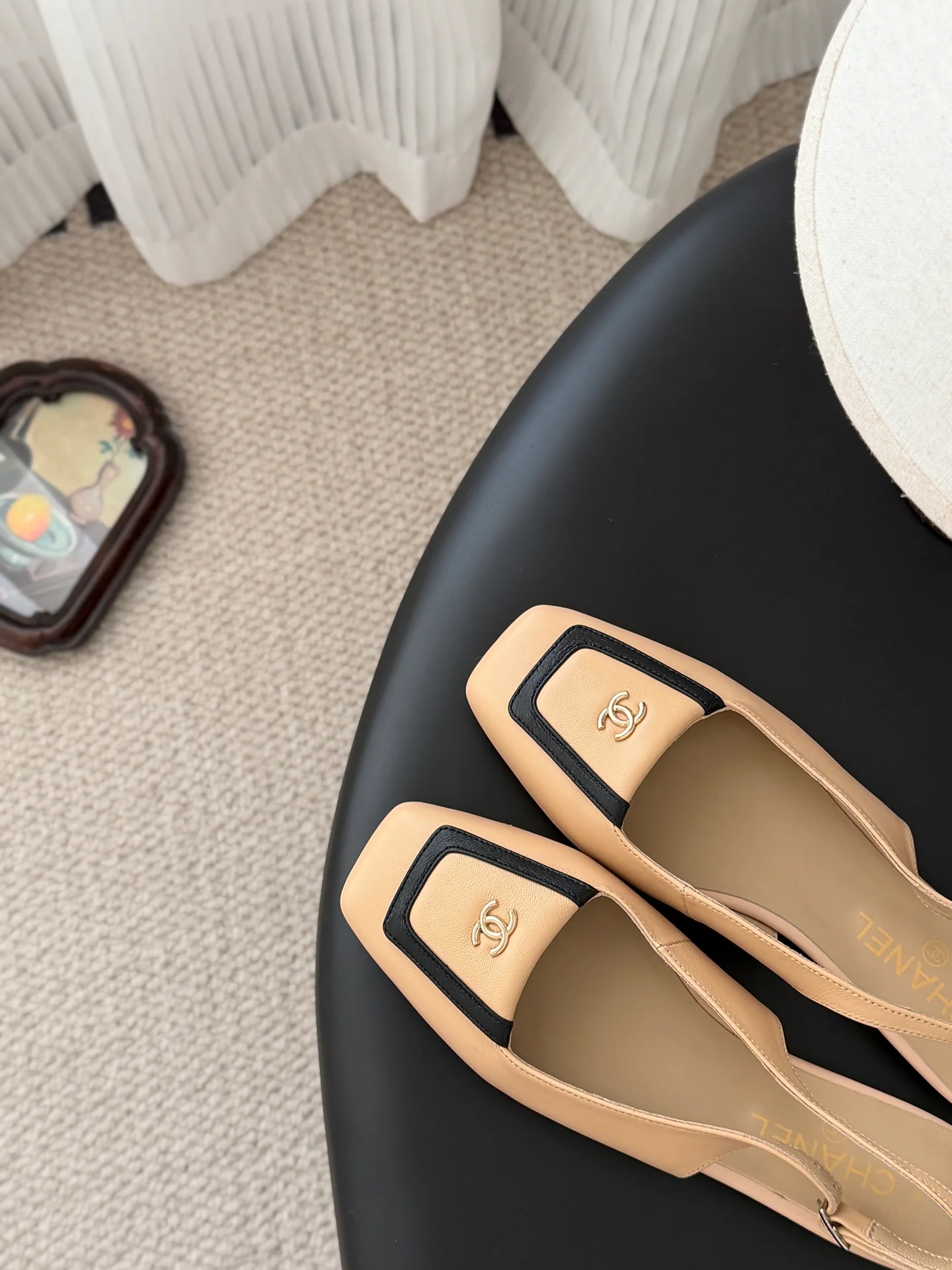 Chan 25B square-toe slingback mary janes