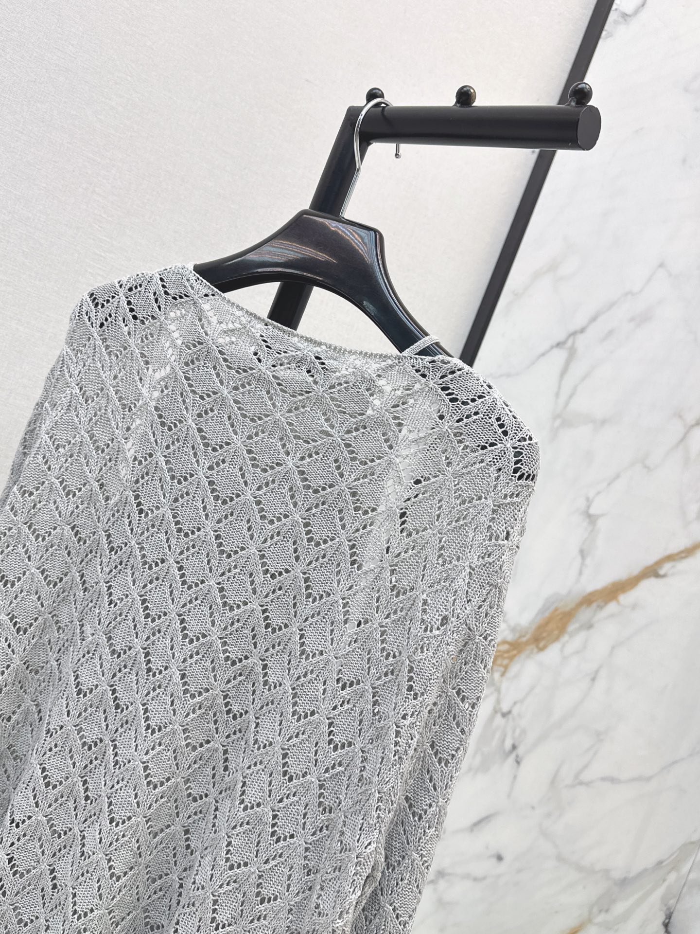 Sain 26fw hollow knit cardigan vest sets