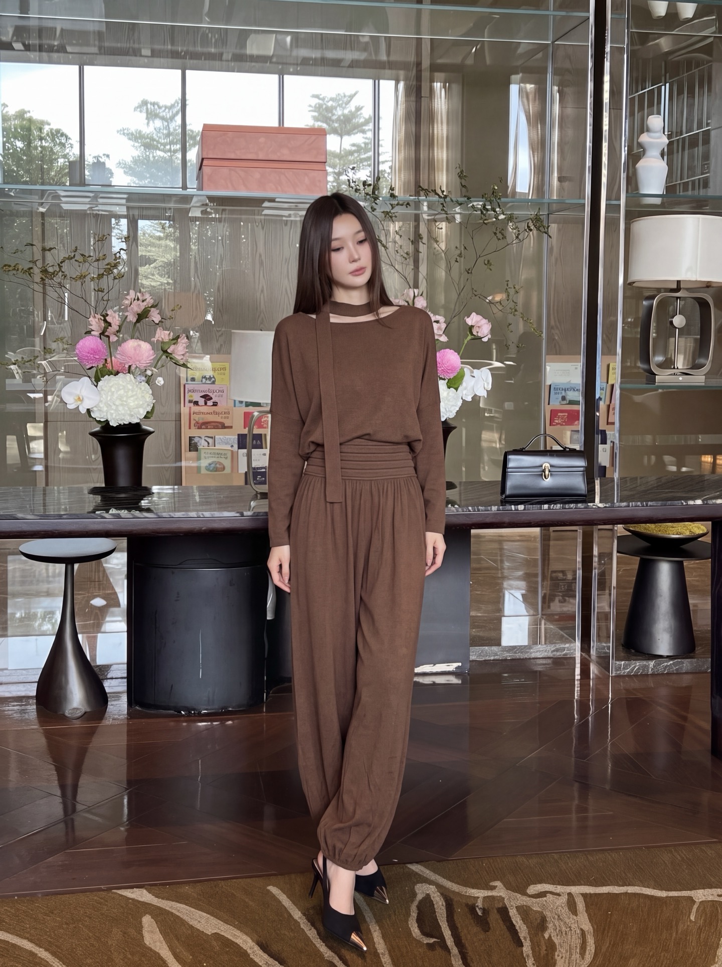 Row 26fw wool knitwear pants sets