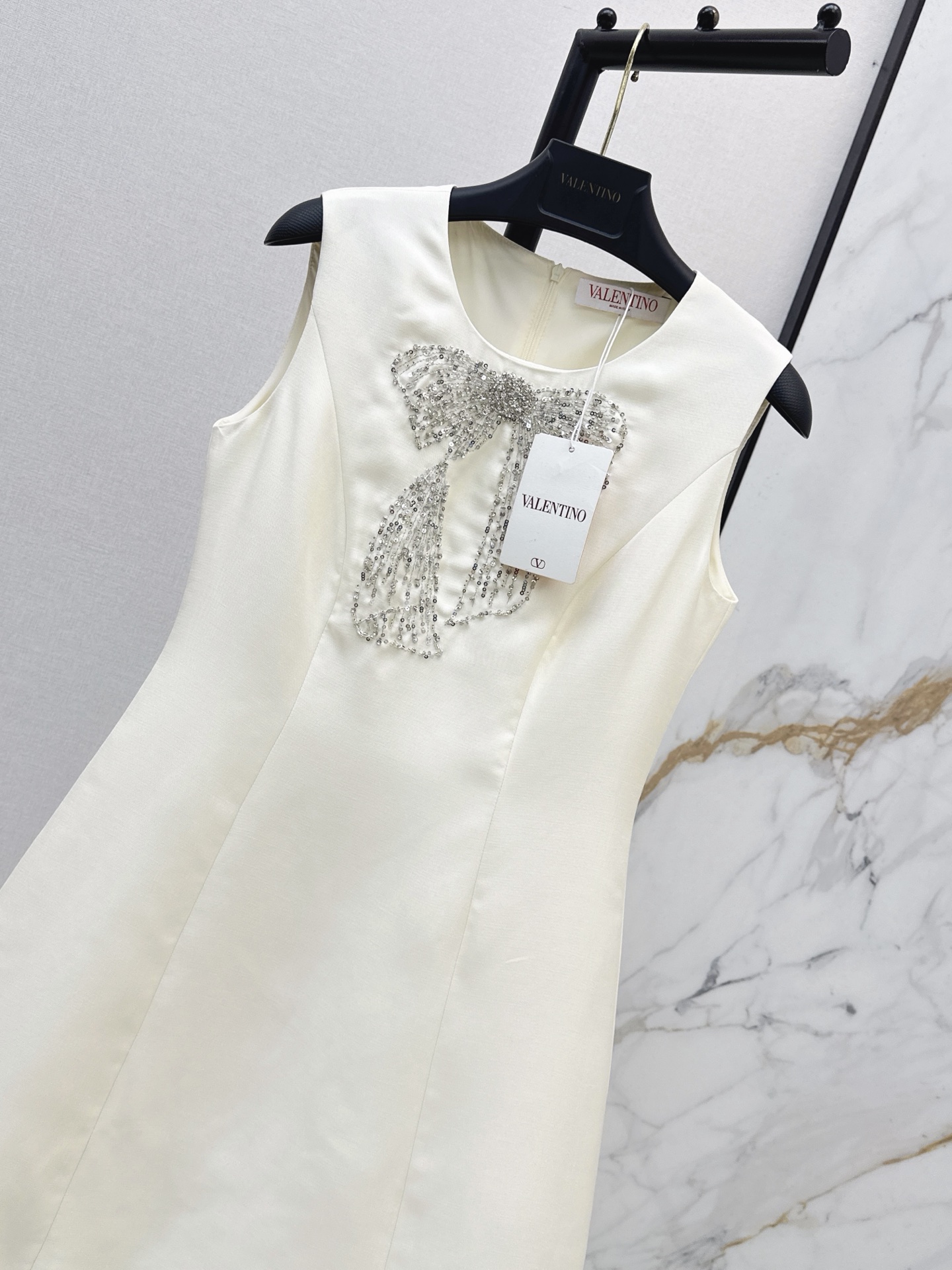Valen 26ss bow beading dress