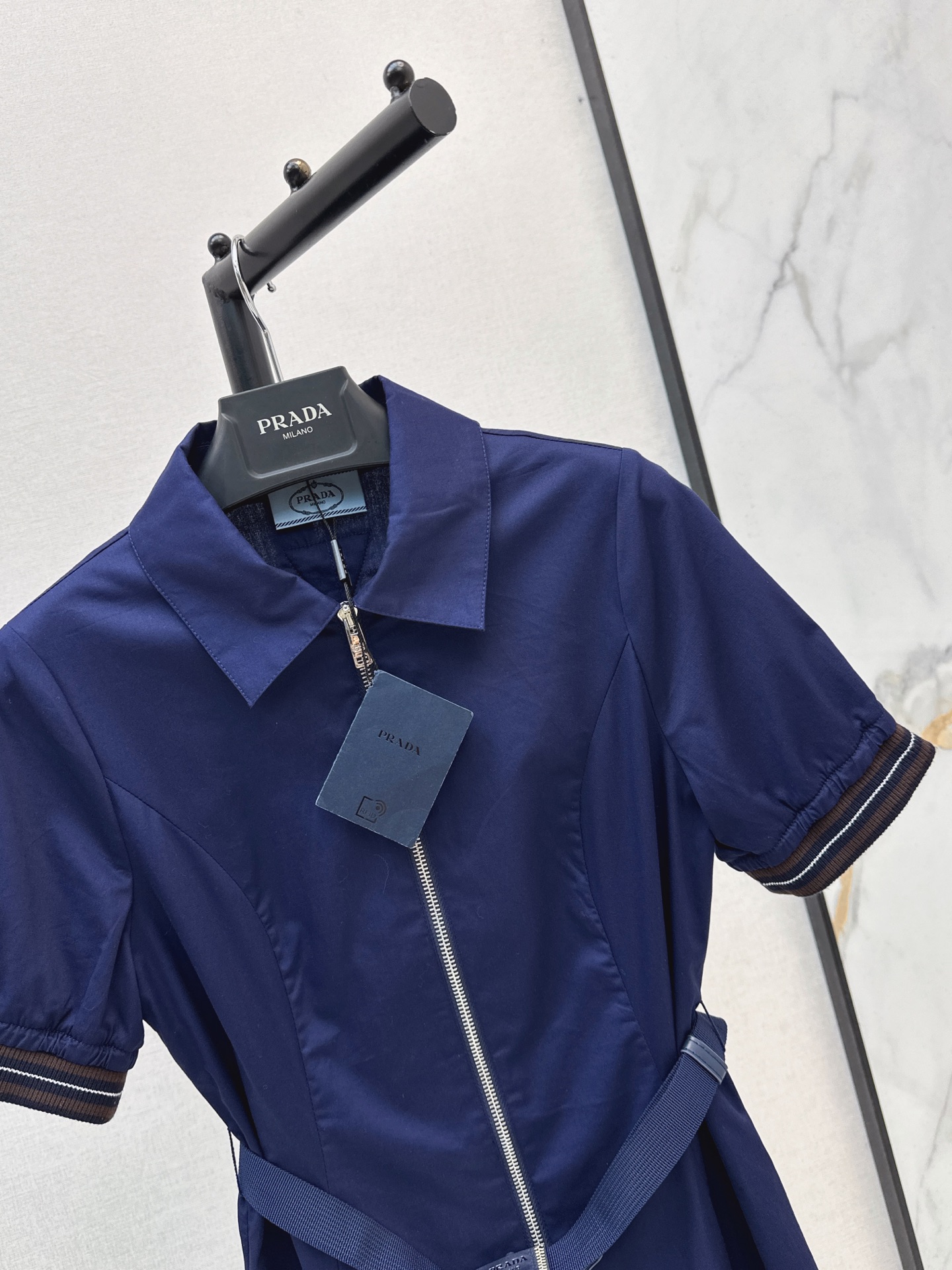 Pra 26fw belted shirt dress