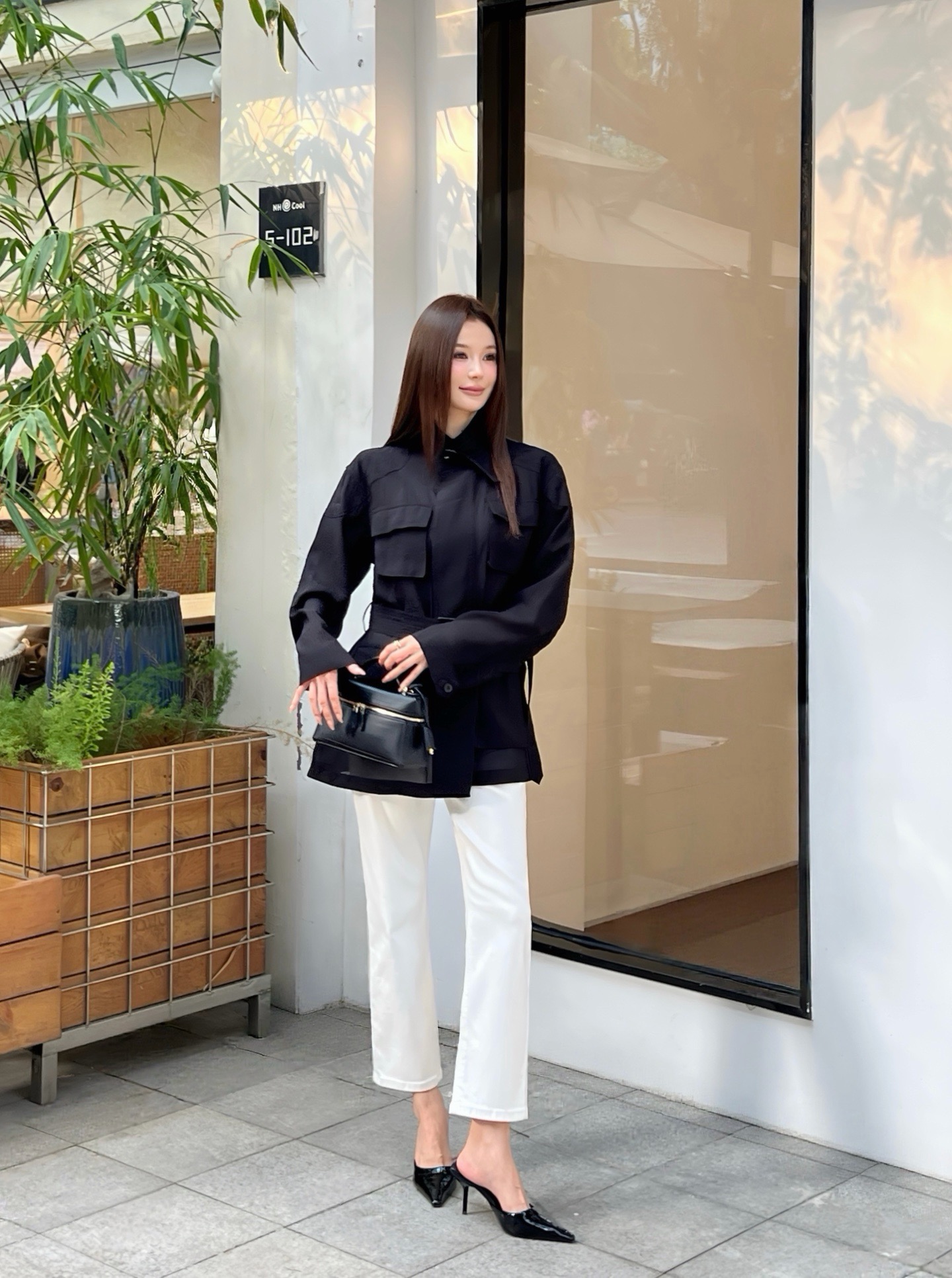 Ralp 26fw stand collar belted jacket