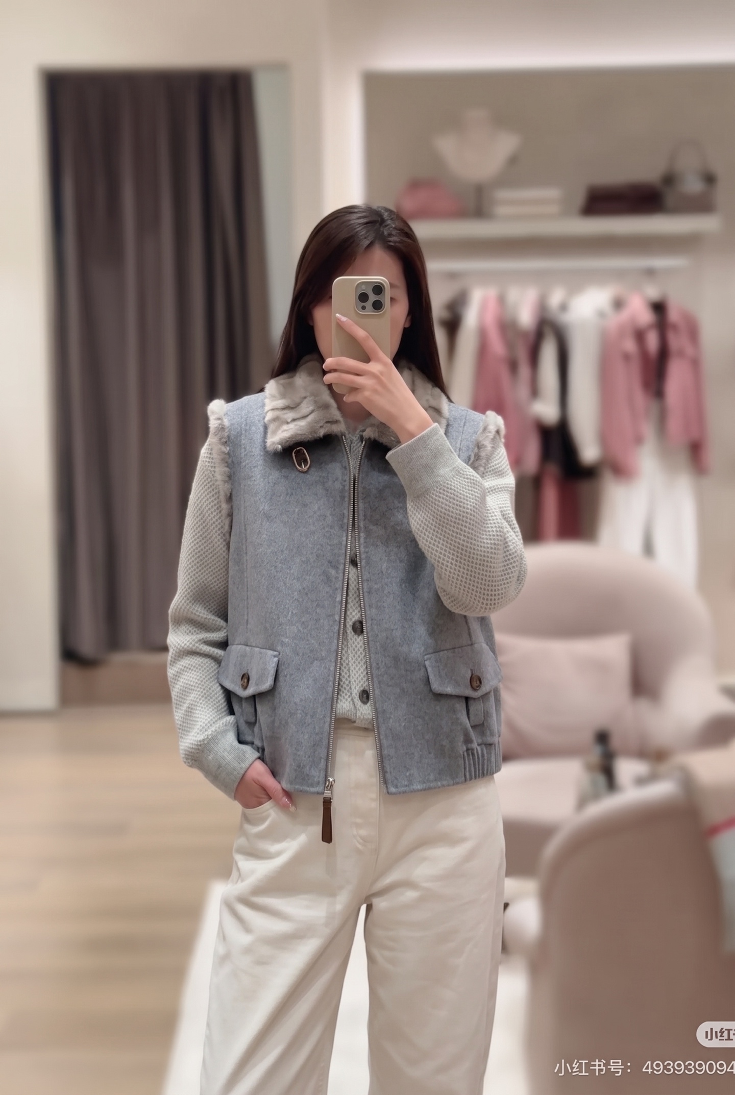 Brun 26fw woolen vest jacket