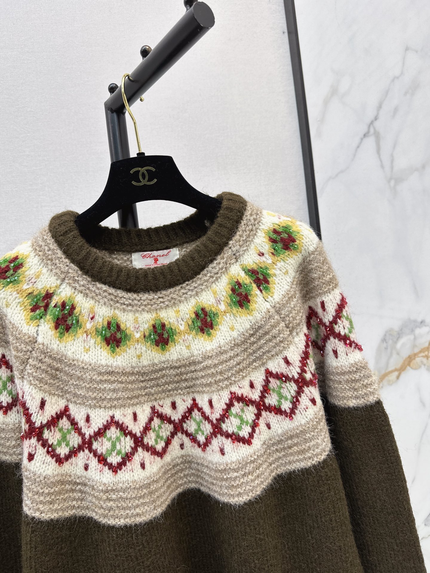 Chan 26fw jacquard sweater