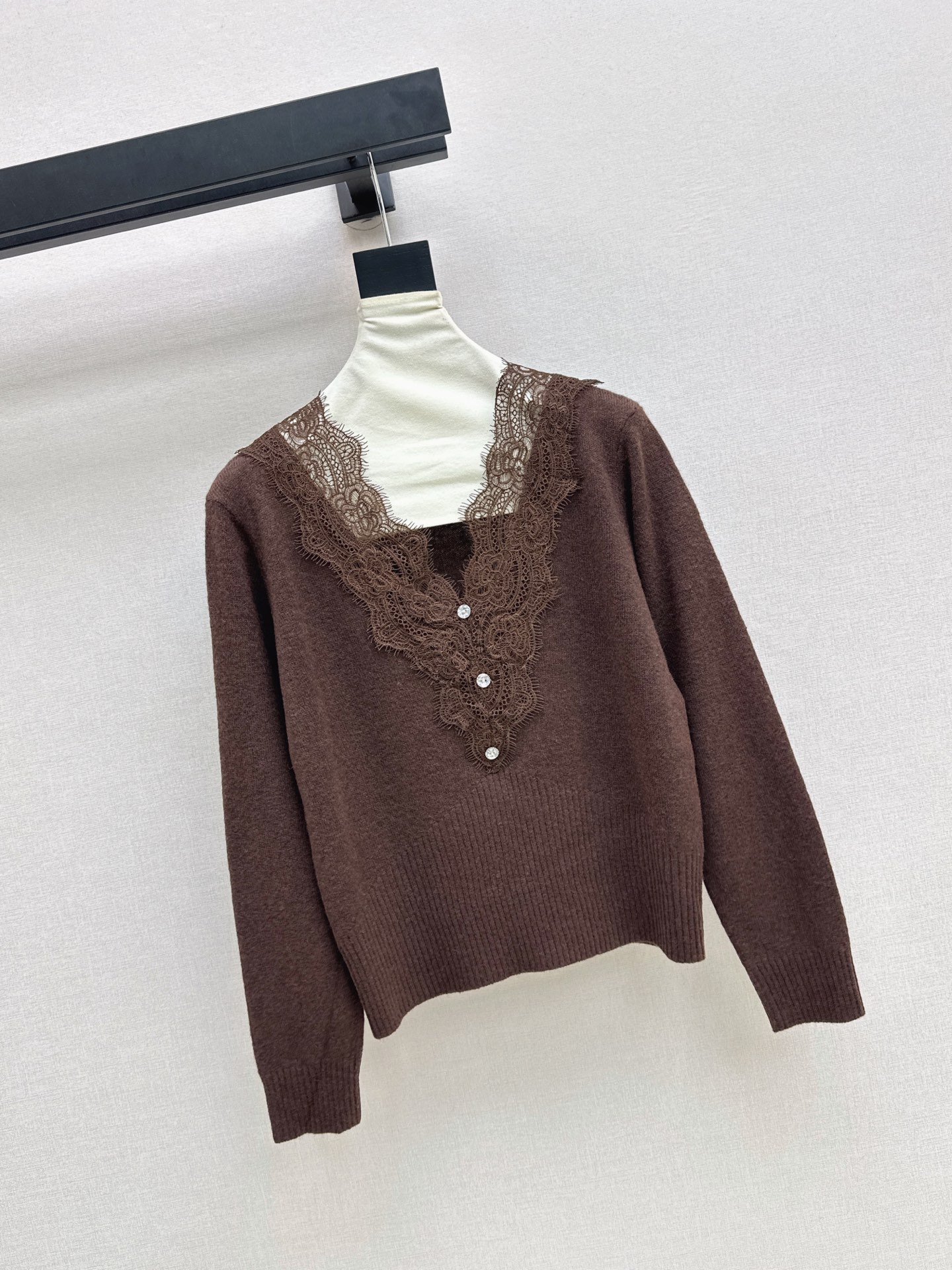 ES 26fw lace wool basic tee