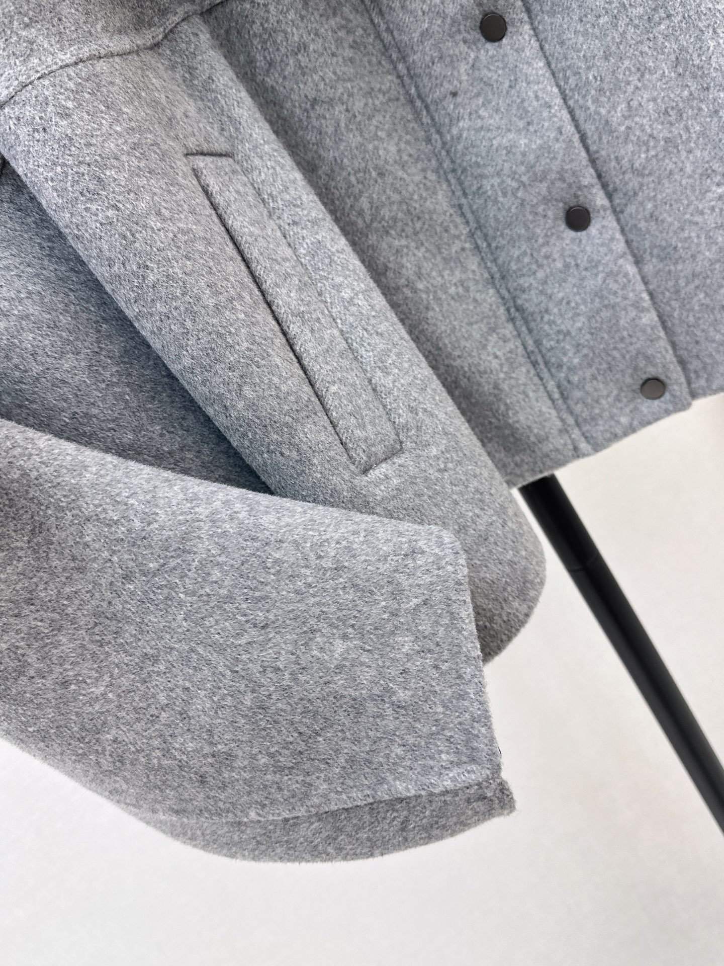 Brun 26fw fur-trim wool jacket