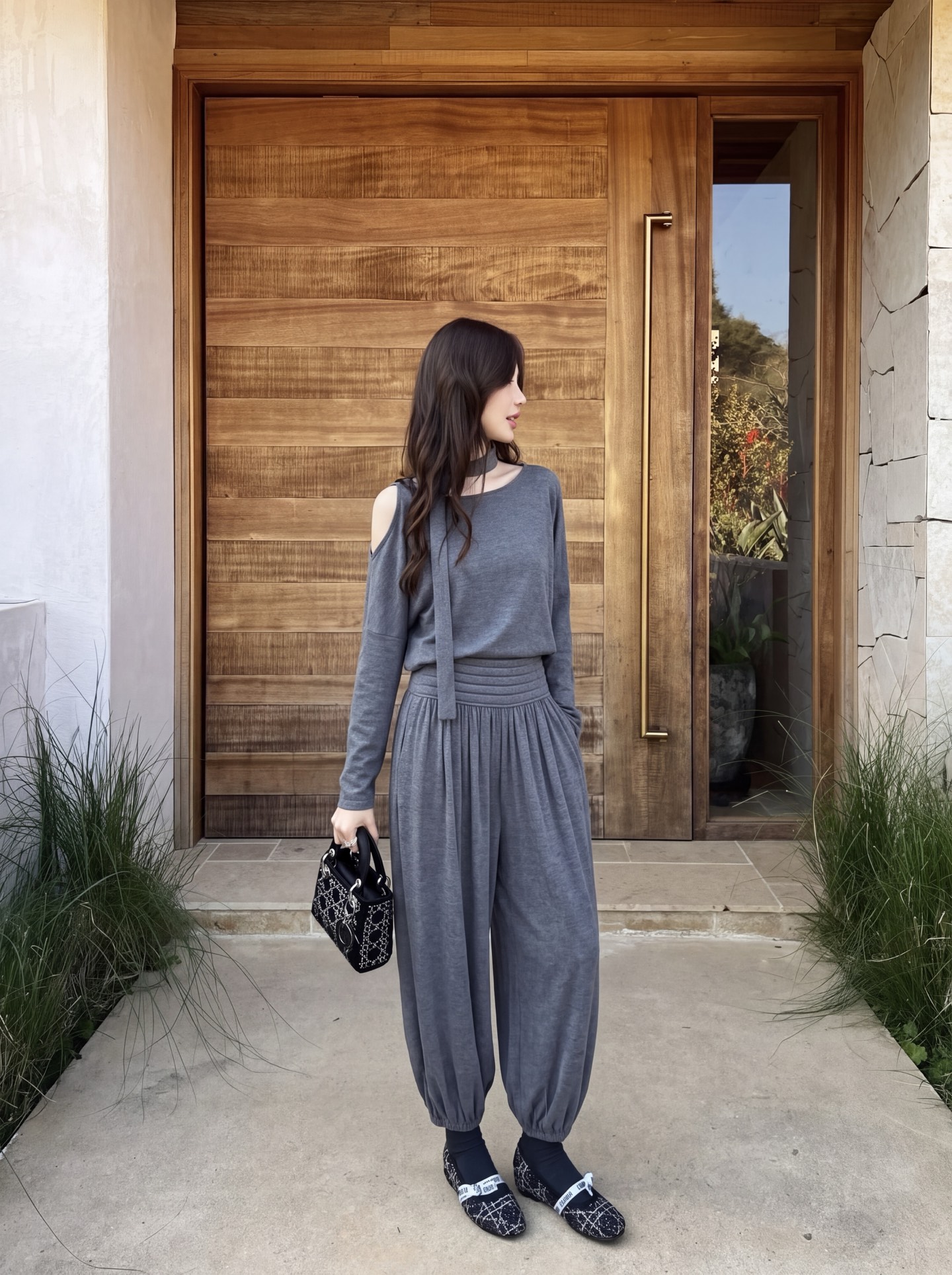 Row 26fw wool knitwear pants sets