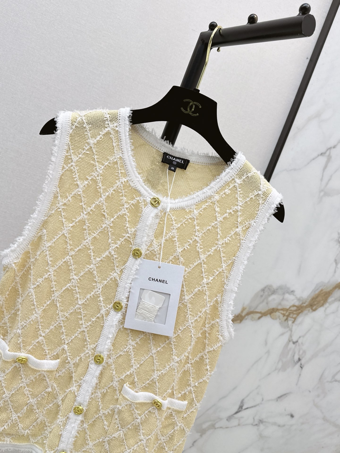 Chan 26fw knit vest jacket