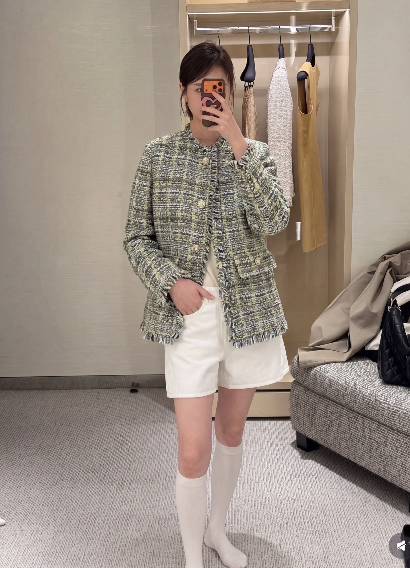 Chan 26fw fringe woven jacket