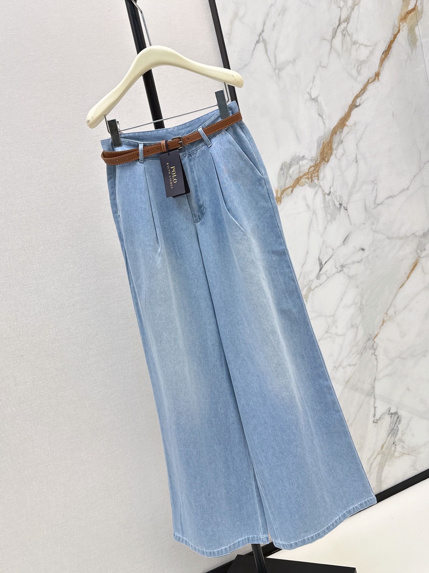 Ralp 26fw wide-leg belted jeans
