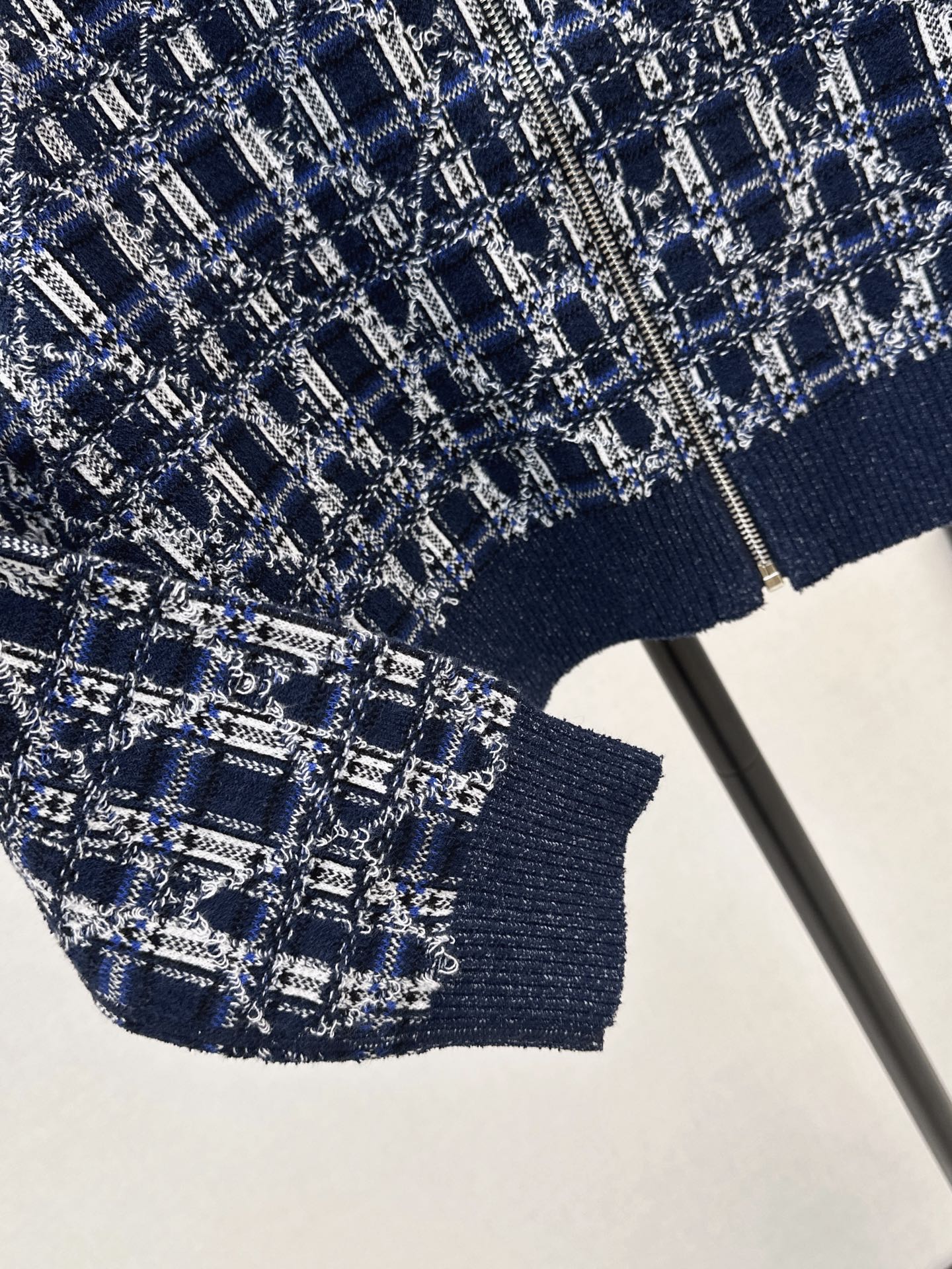 CD 26fw check jacquard knit jacket