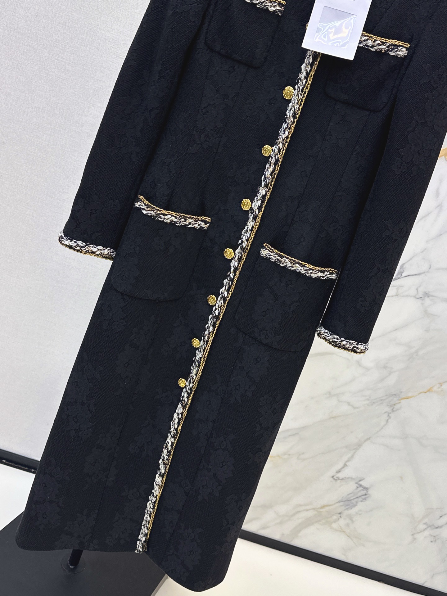 Chan 26fw lace trim overcoats