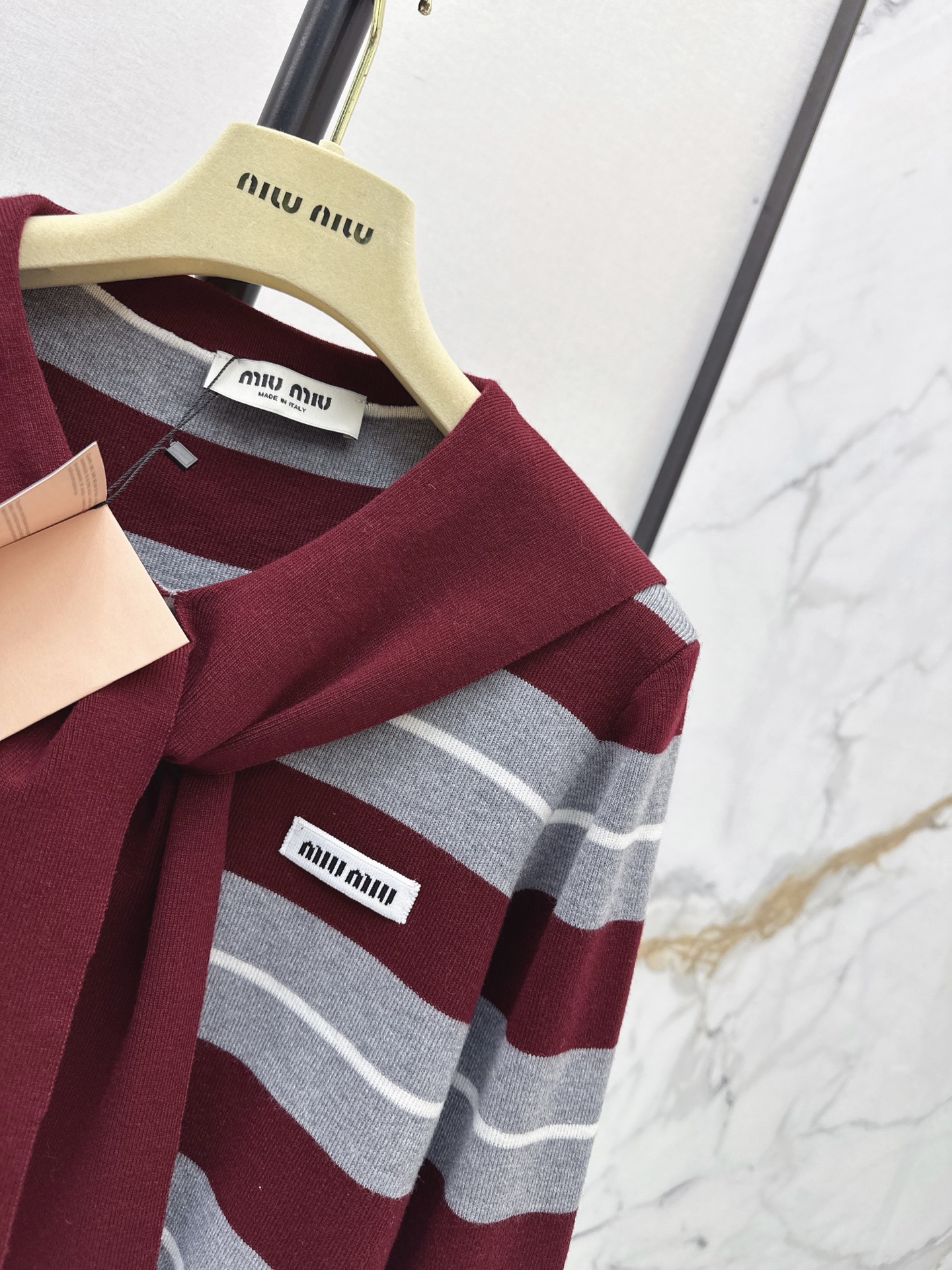 Miu 26fw stripe knitwear