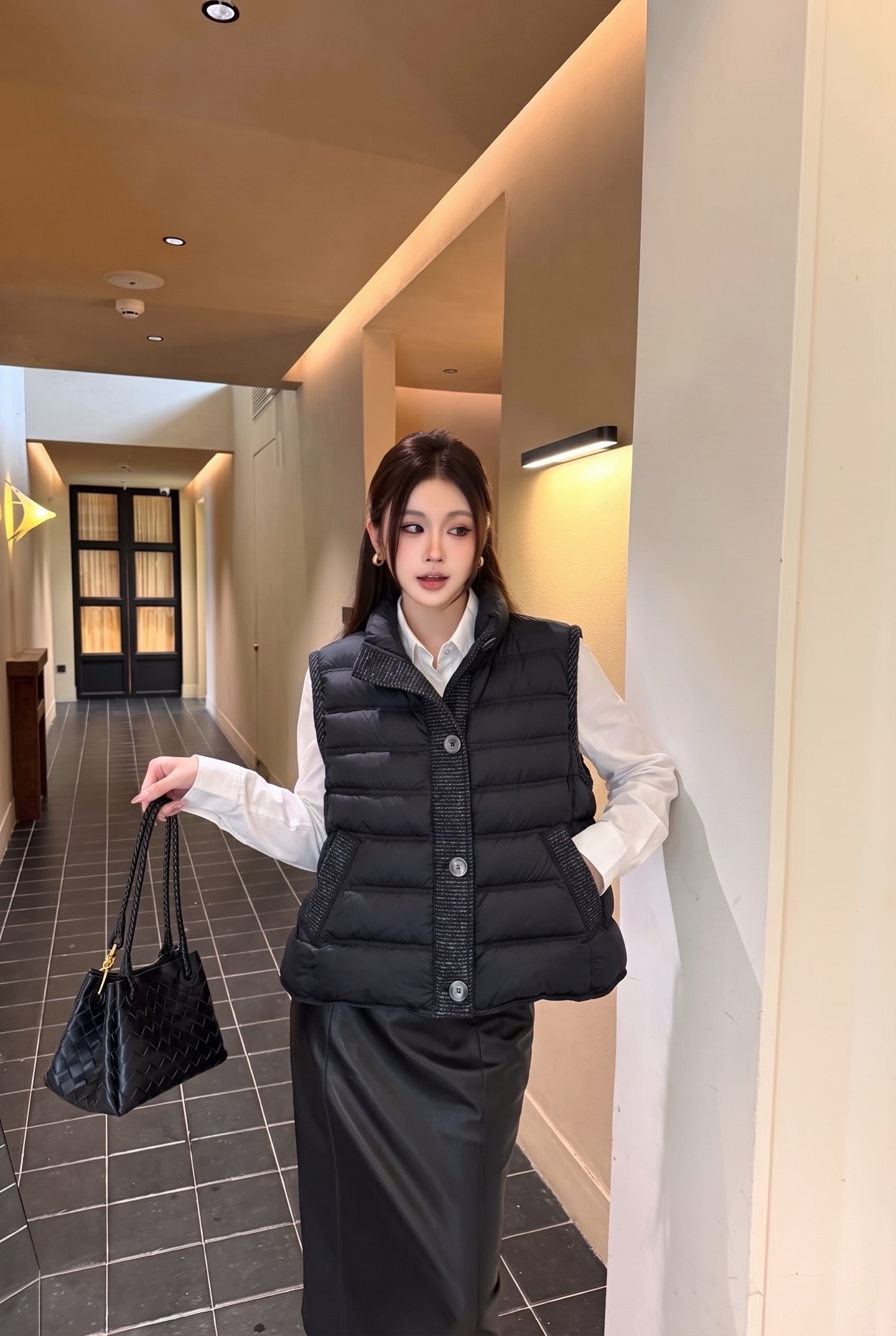 Max 26fw wool contract down vest