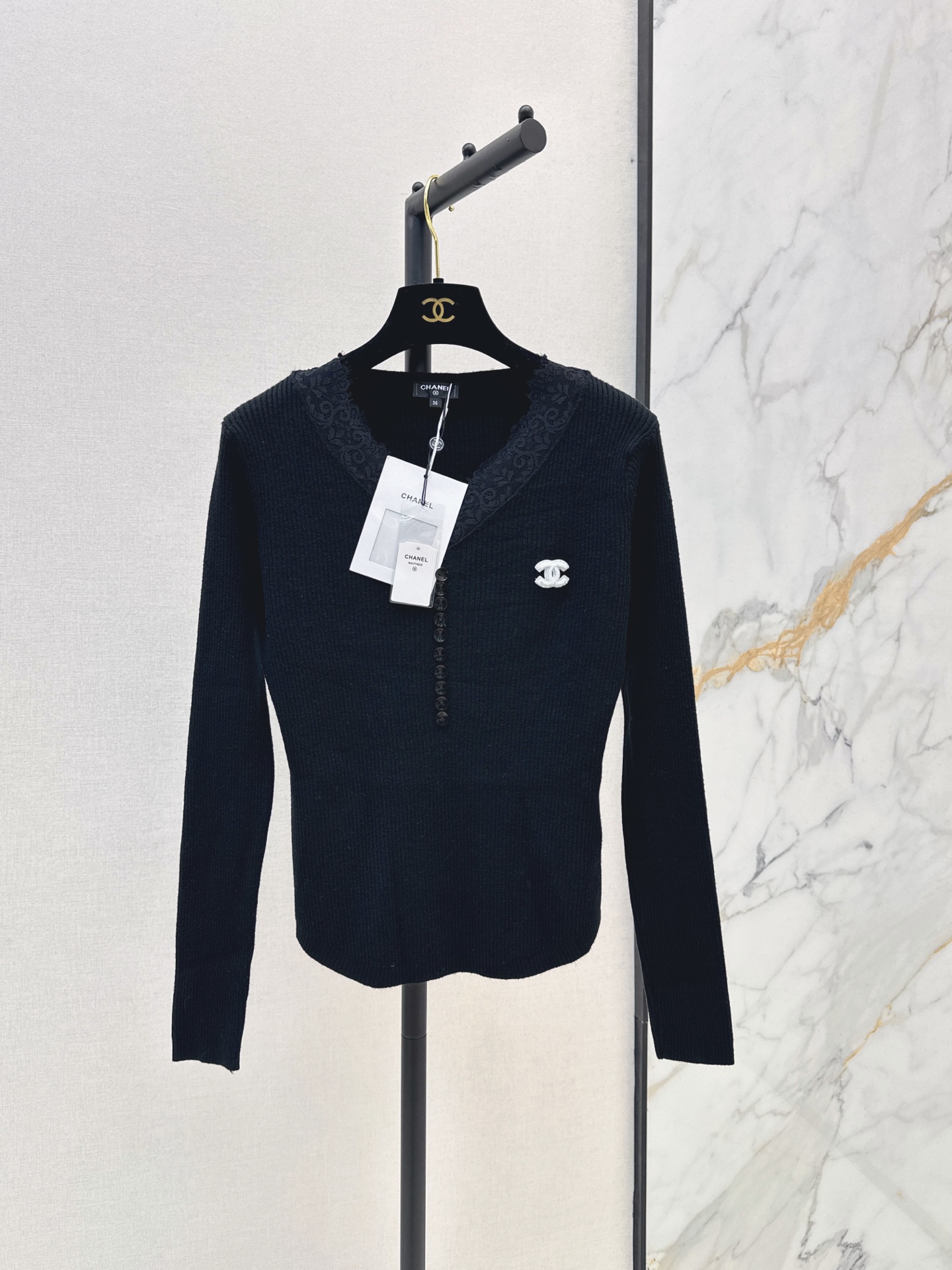 Chan 26fw lace contract basic tee