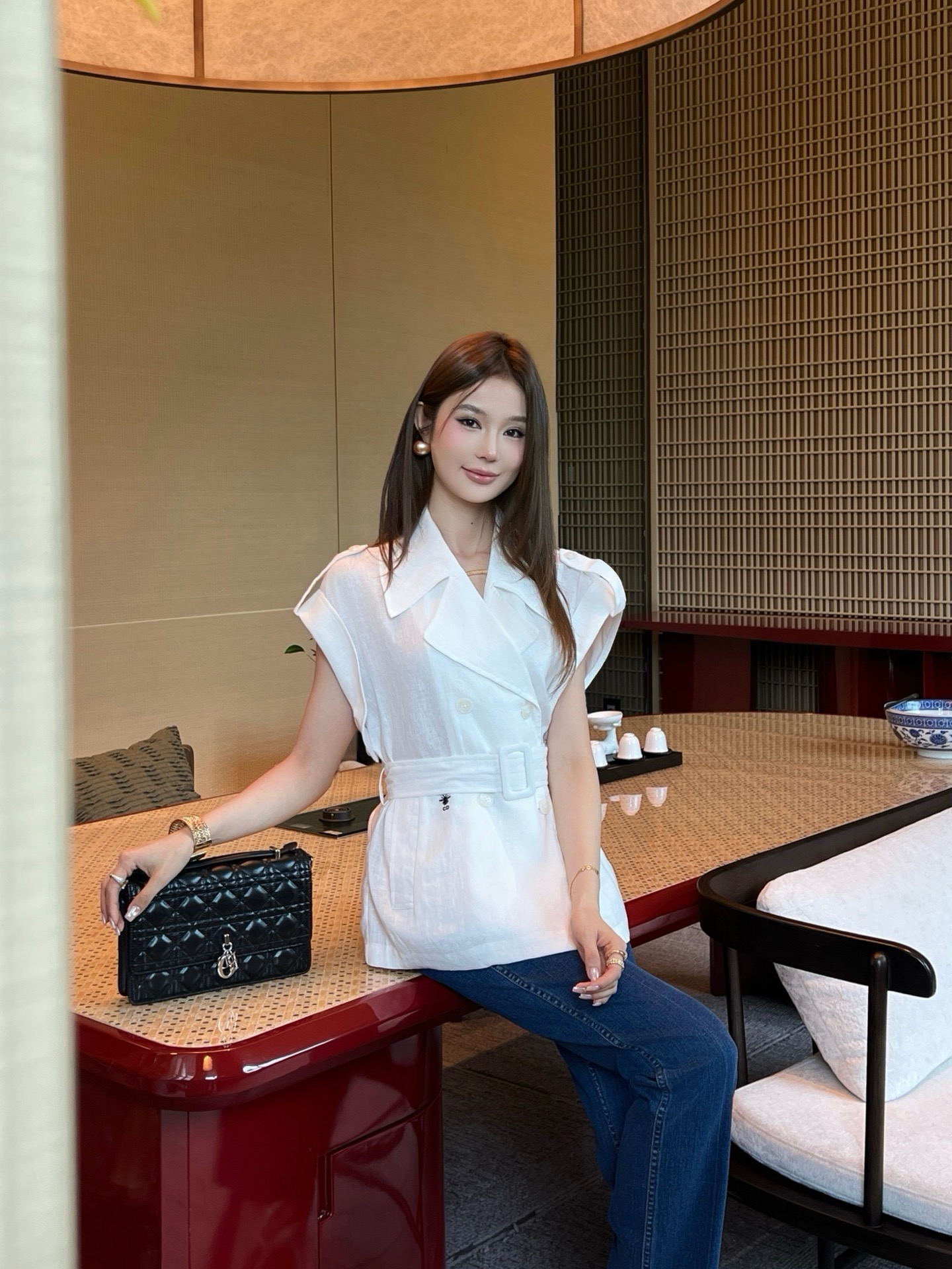 CD 26ss belted vest