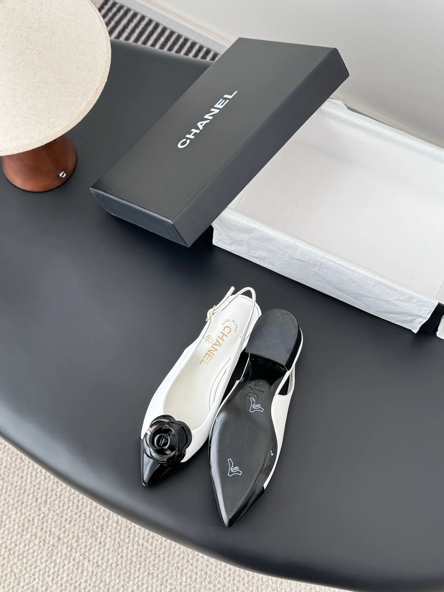 Chan 26ss slingback flats
