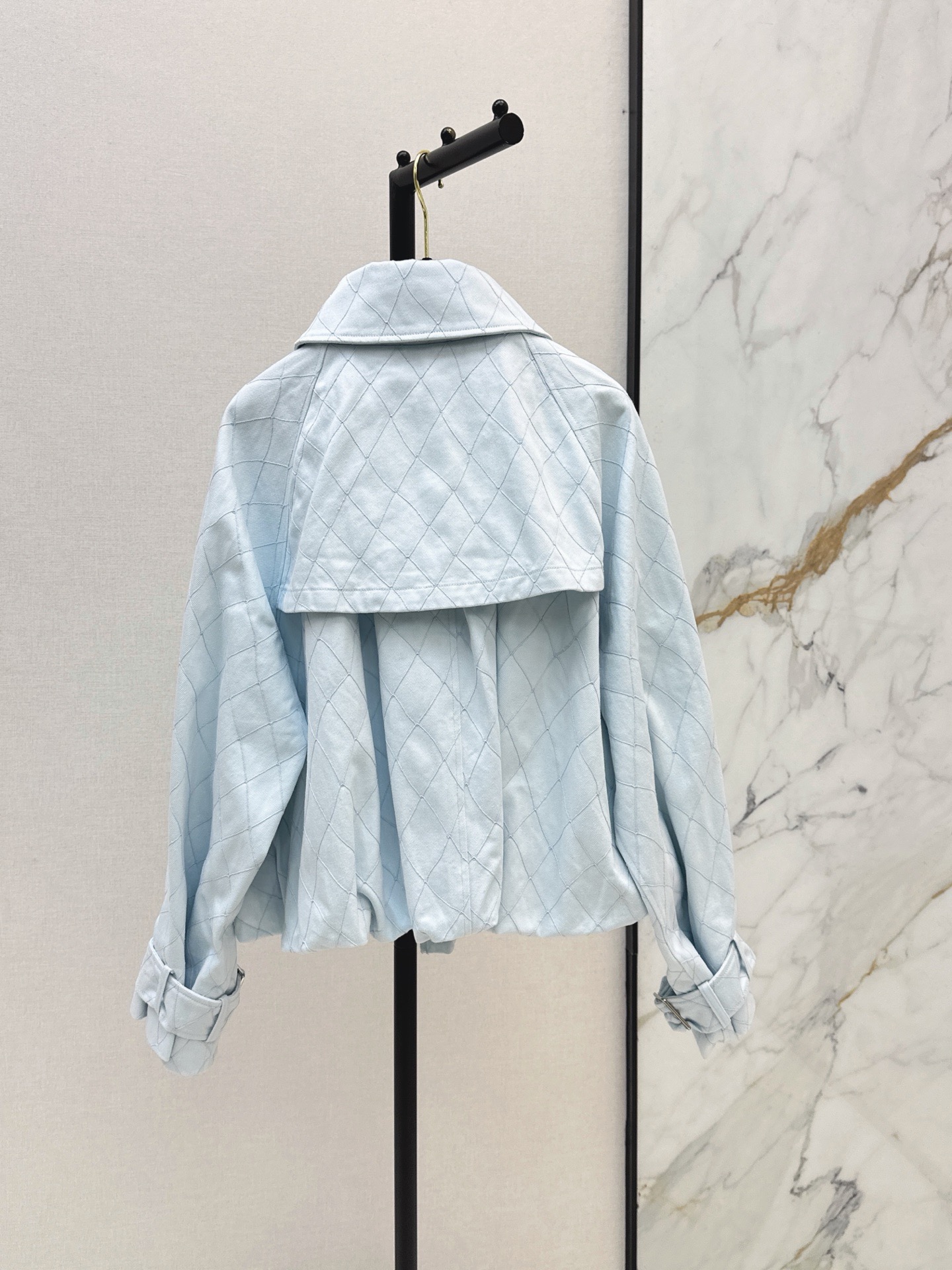 Chan 26fw denim cropped trench coats