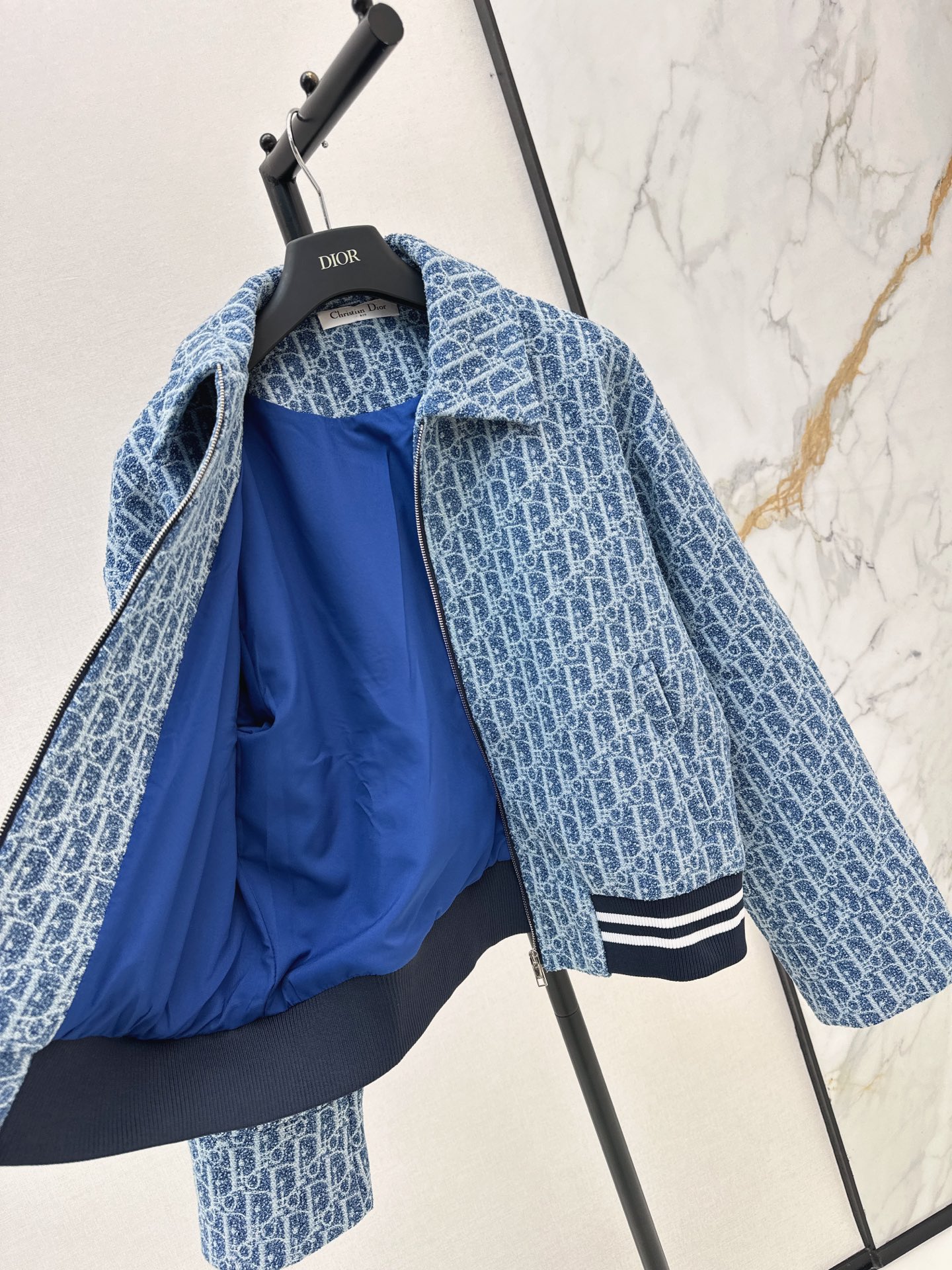 CD 26fw tweed zipper jacket