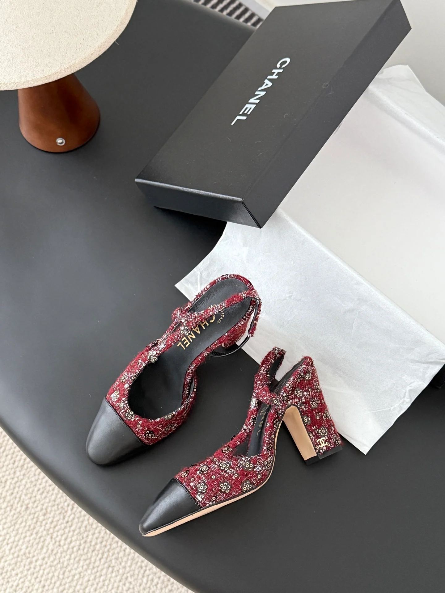 Chan 25fw slingback heels