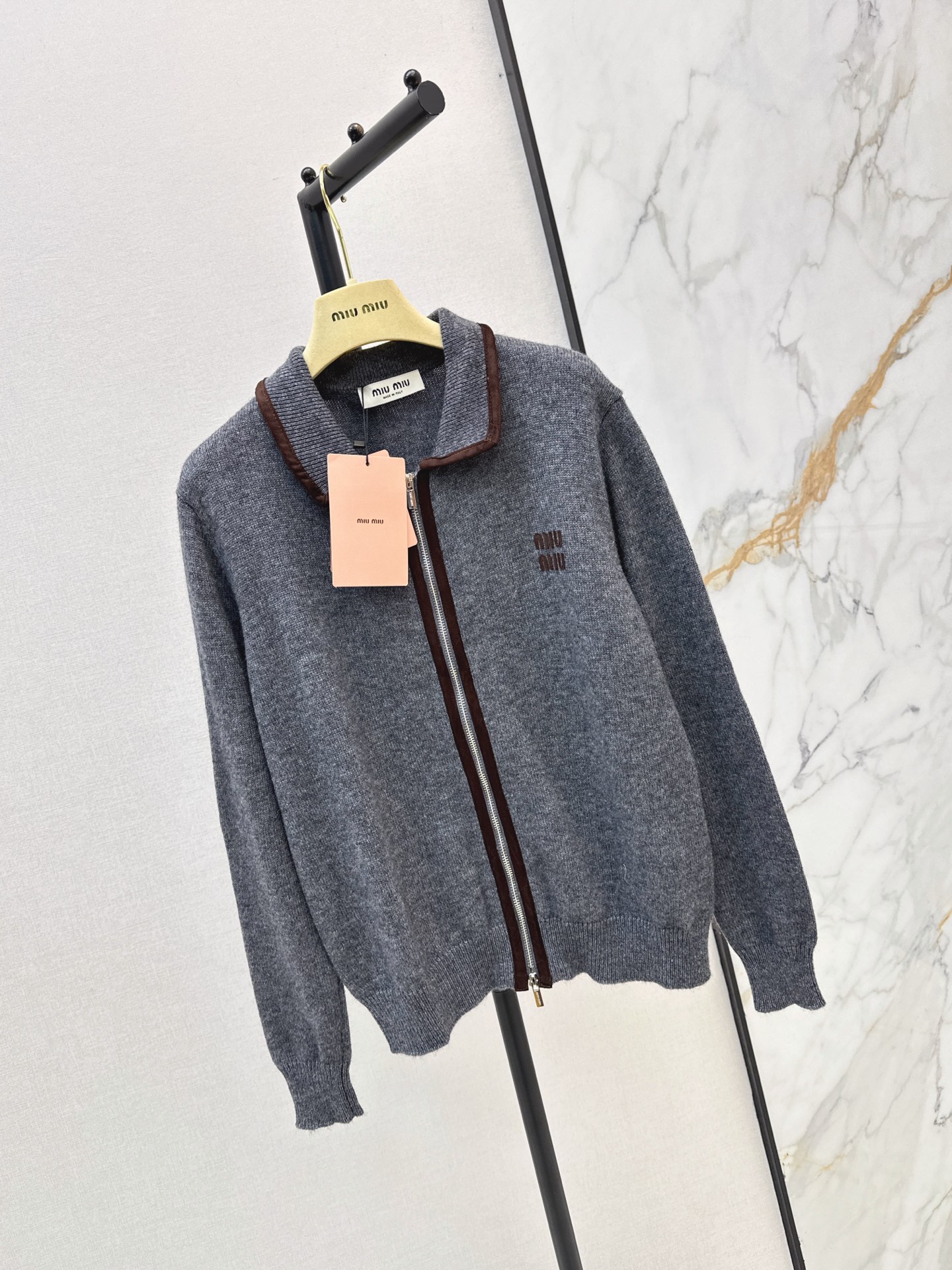 Miu 26fw zipper cardigan