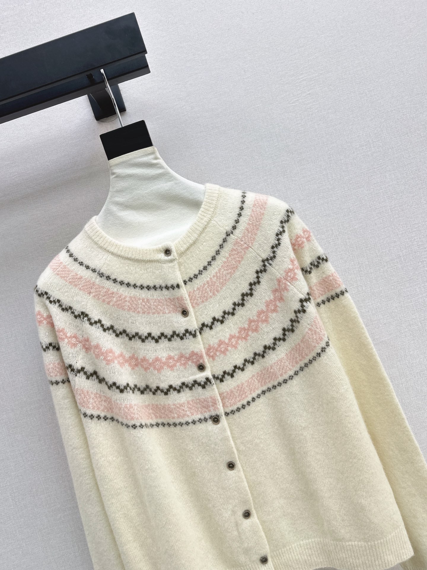 Max 26fw fair isle knit cardigan
