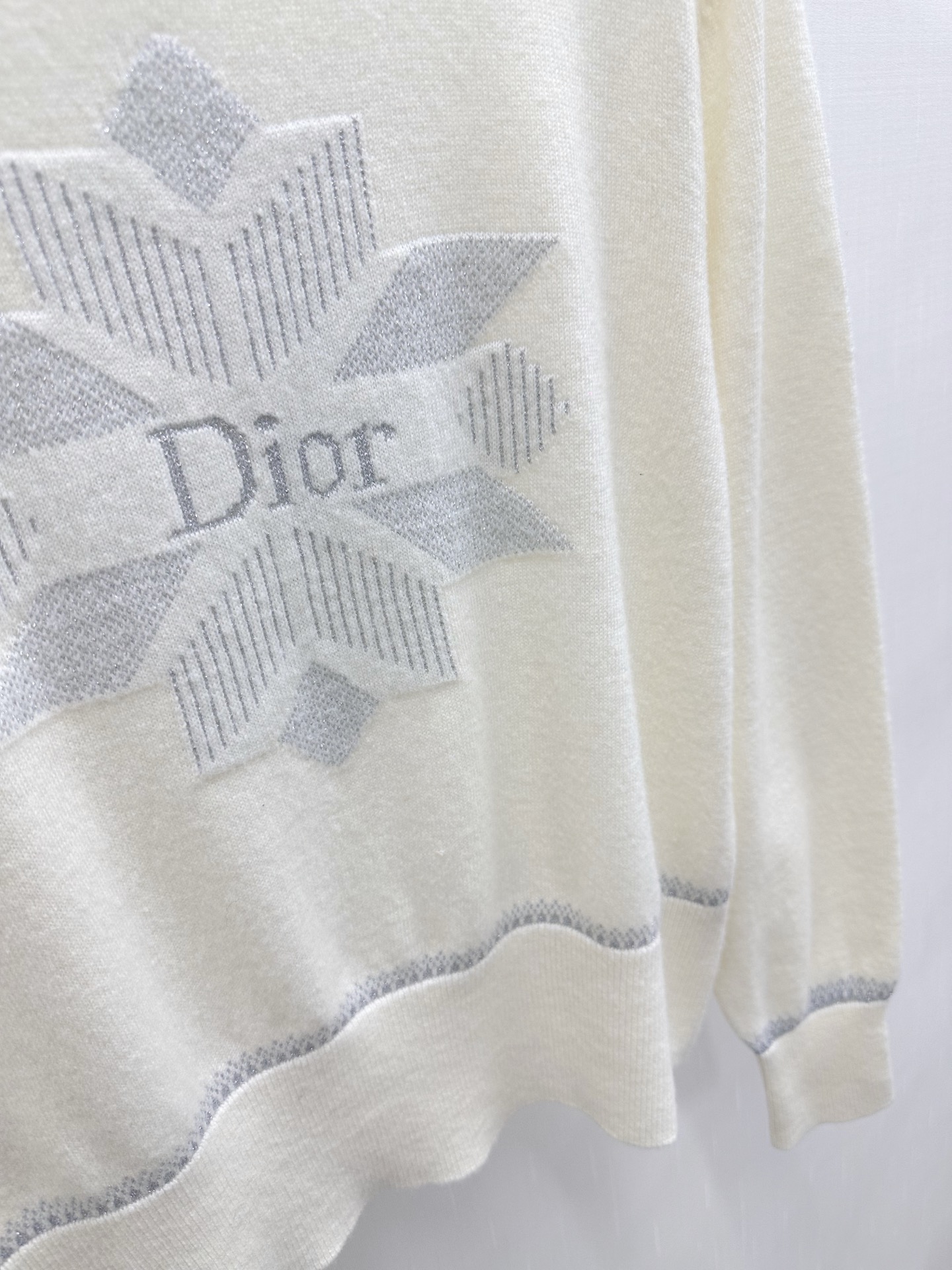 CD 26fw collared intarsia knit sweater