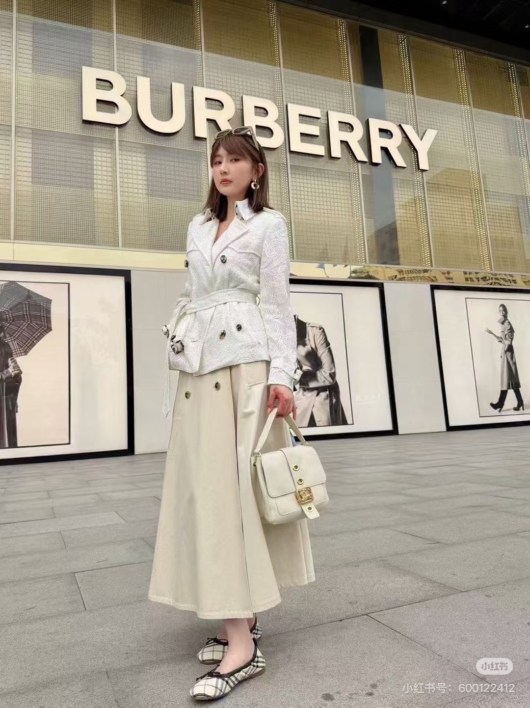 Bur 26fw lace cropped trench coats
