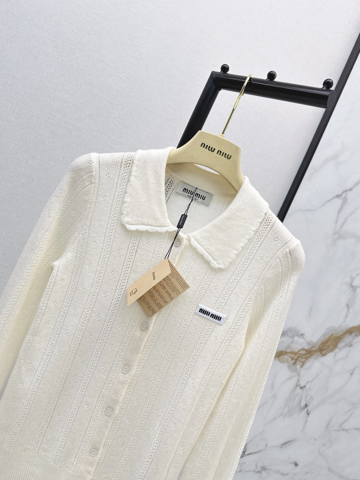 Miu 26fw wool knit cardigan