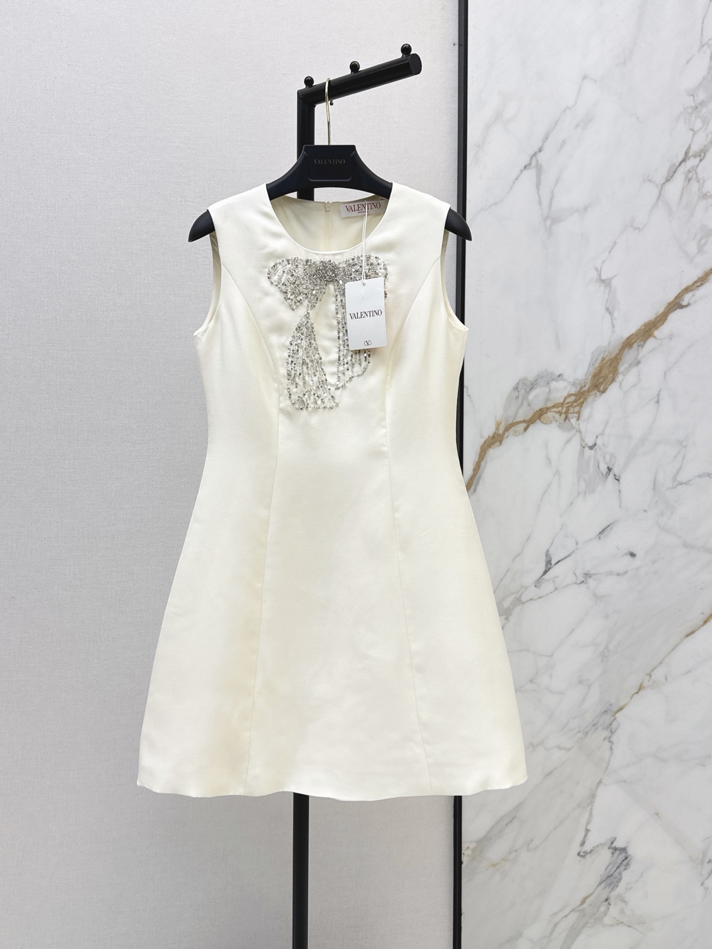Valen 26ss bow beading dress