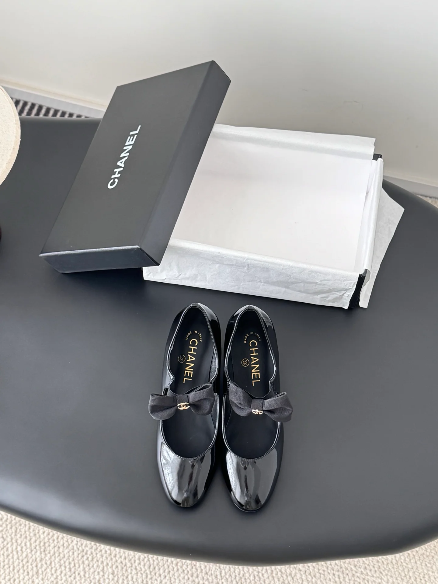 Chan 26ss chunky heel mary jane shoes