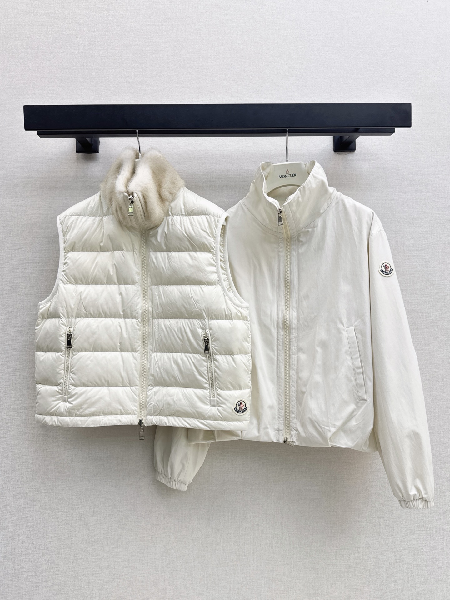 Monc 26fw down vest windbreaker sets