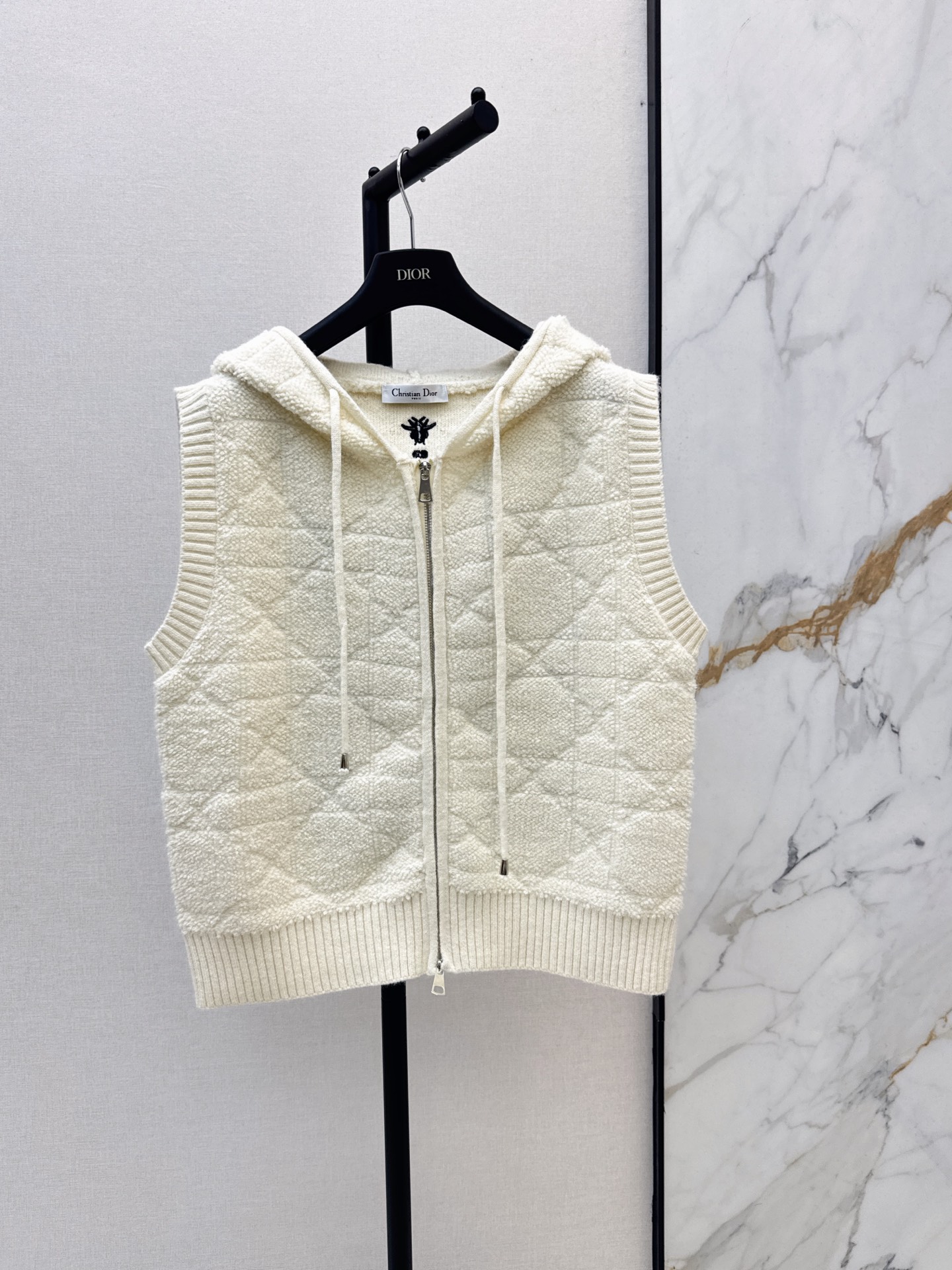 CD 26fw embroidery hooded vest