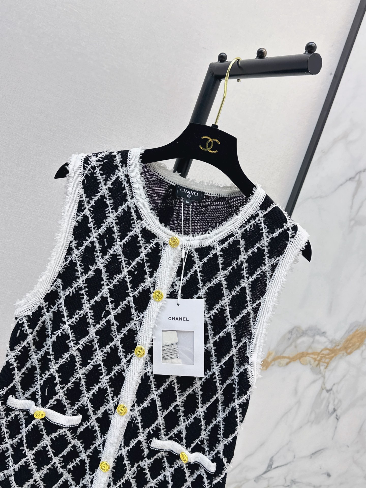 Chan 26fw knit vest jacket