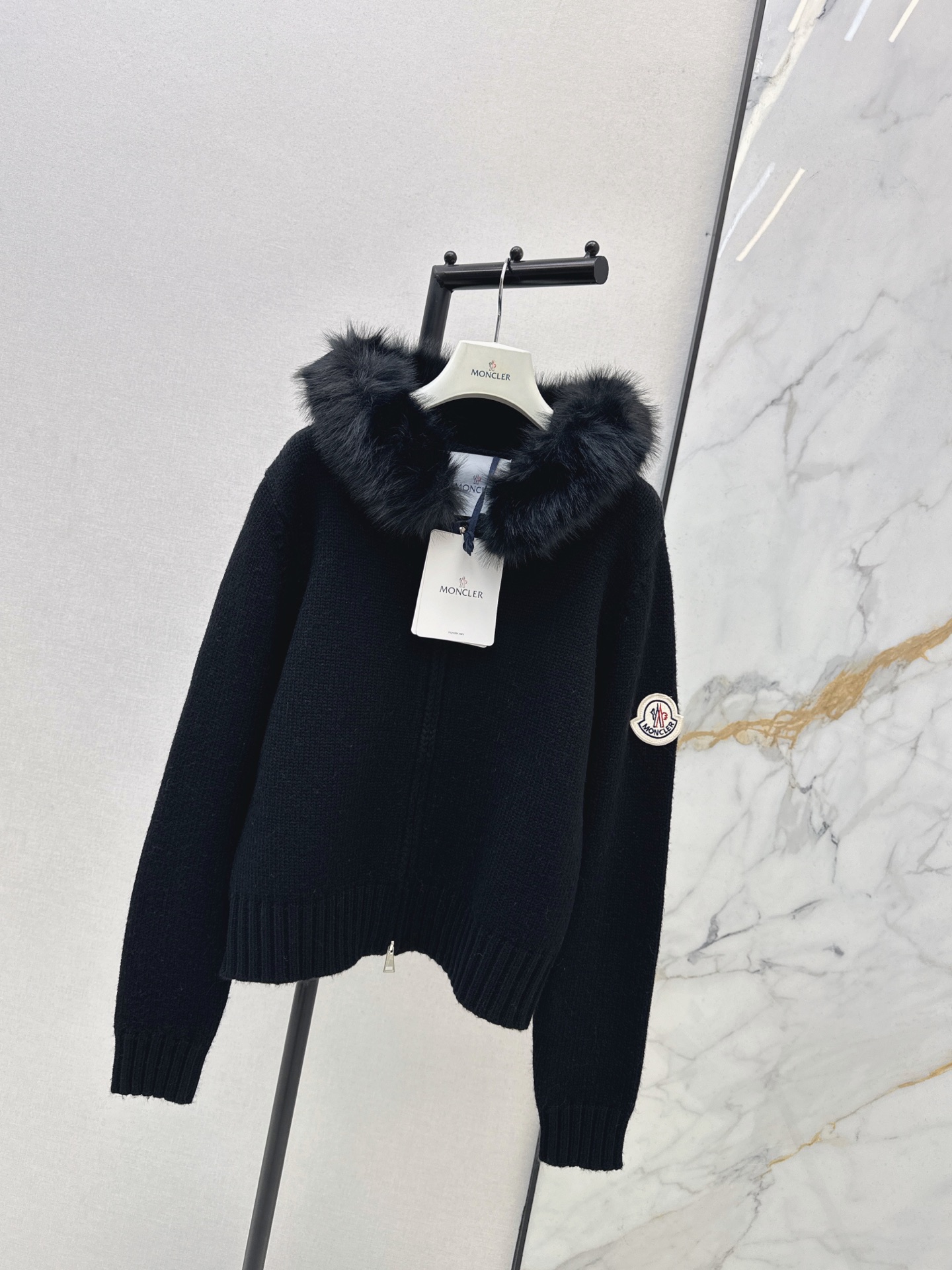 Monc 26fw hooded knit jacket