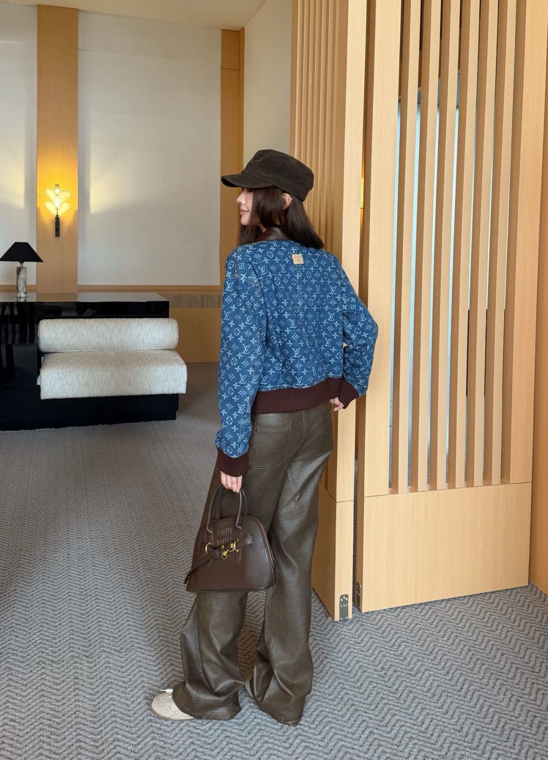 Loui 26fw jacquard denim jacket